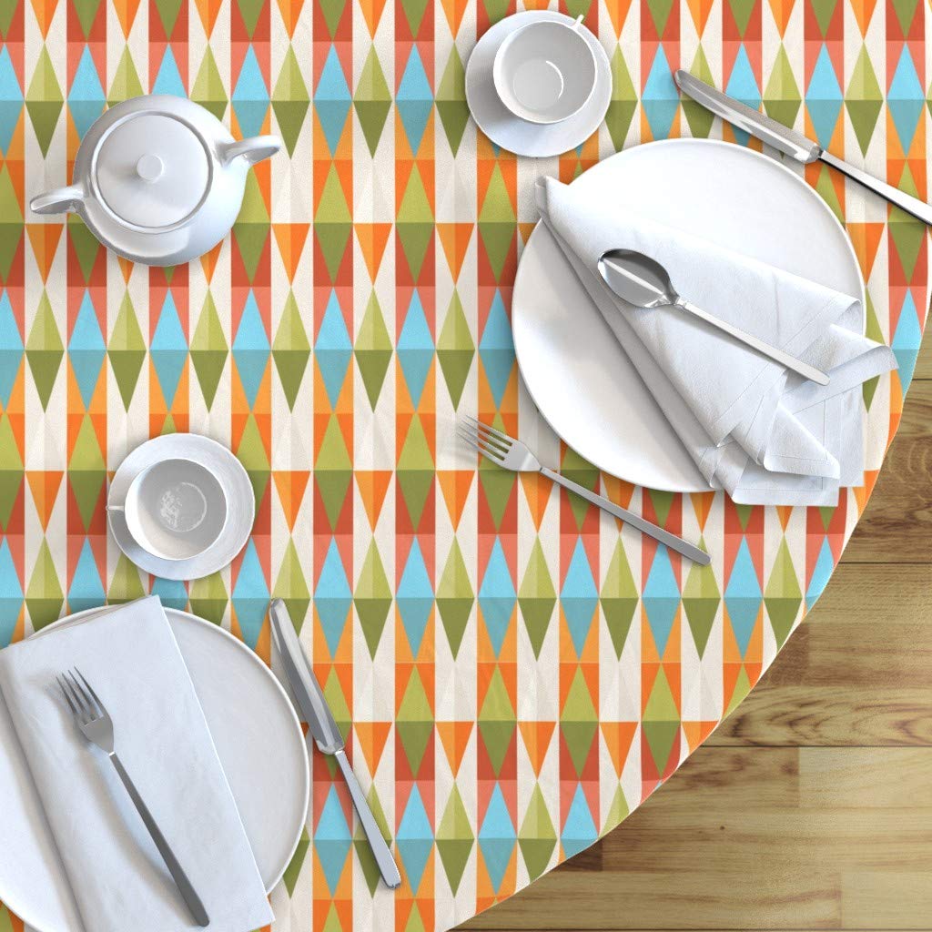 Custom Printed Cotton Sateen Tablecloth 70