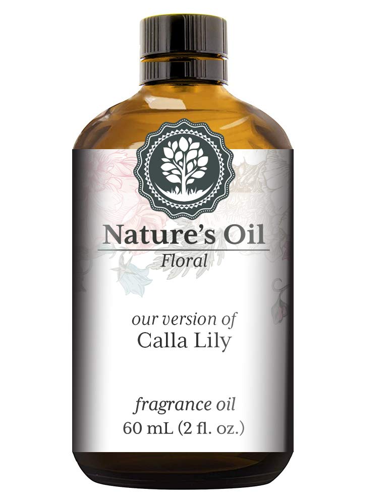 Premium Calla Lily Fragrance Oil - 60ml Essential Oil for Aromatherapy Diffusers, Handmade Soaps, Scented Candles, Body Lotions | Home Fragrance, Linen Spray, Bath Bombs & DIY Slime Making | Floral Scent for Relaxation & Spa Days