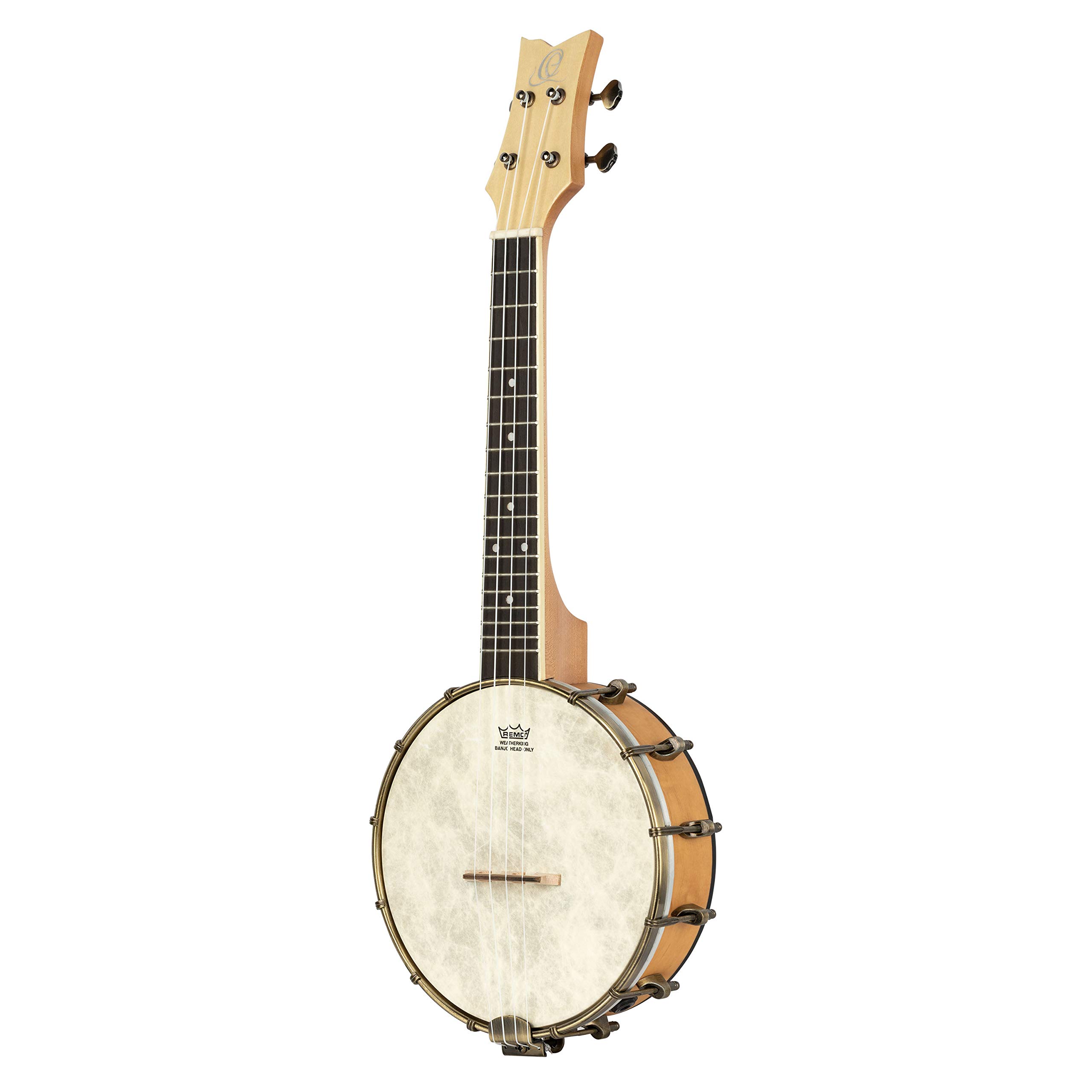 Ortega OUBJE90-MA 4-String Banjolele Acoustic-Electric Banjo Ukulele with Gig Bag - Right Handed | Perfect for Beginners, Travel & Live Performances