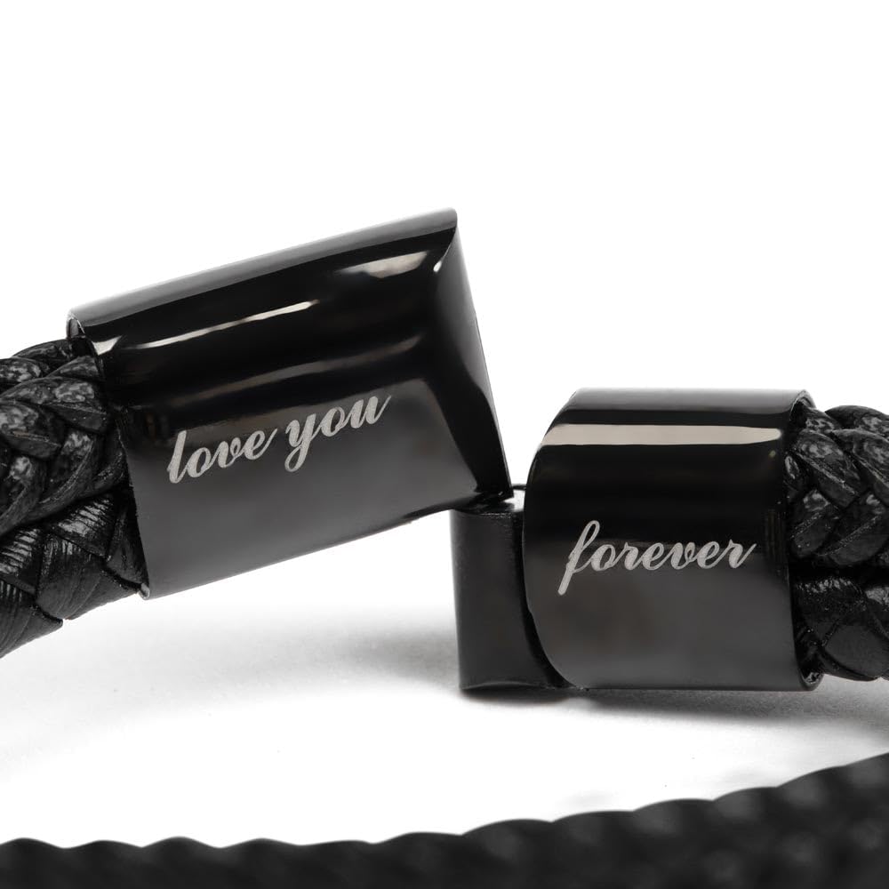 Personalized Engraved Bracelet for Son - Custom Name & Message Birthday Gift with Card & Gift Box - Perfect for Birthdays, Father's Day & Special Occasions