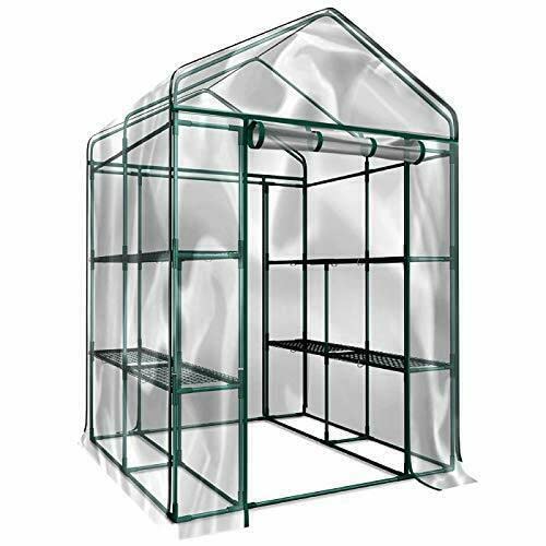 CartRE 8-Shelf Portable Greenhouse - Indoor & Outdoor Plant Grow Room for Winter Gardening, Seed Starting & Plant Protection | Durable & Easy Setup