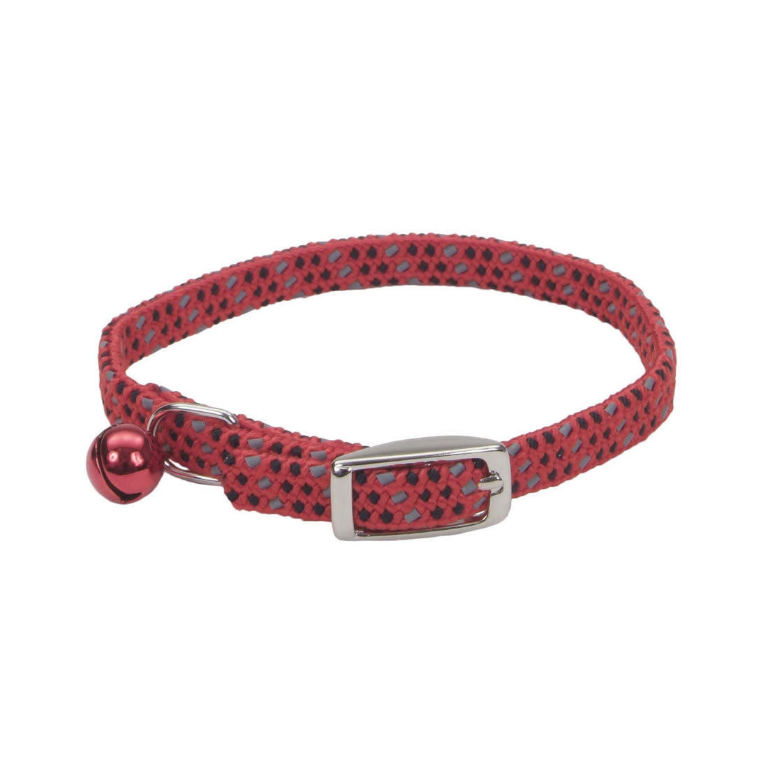 Reflective Elastic Safety Kitten Collar for Cats - Adjustable Breakaway Pet Collar with Bell for Night Visibility - Perfect for Indoor/Outdoor Cats, Night Walks & Pet Safety