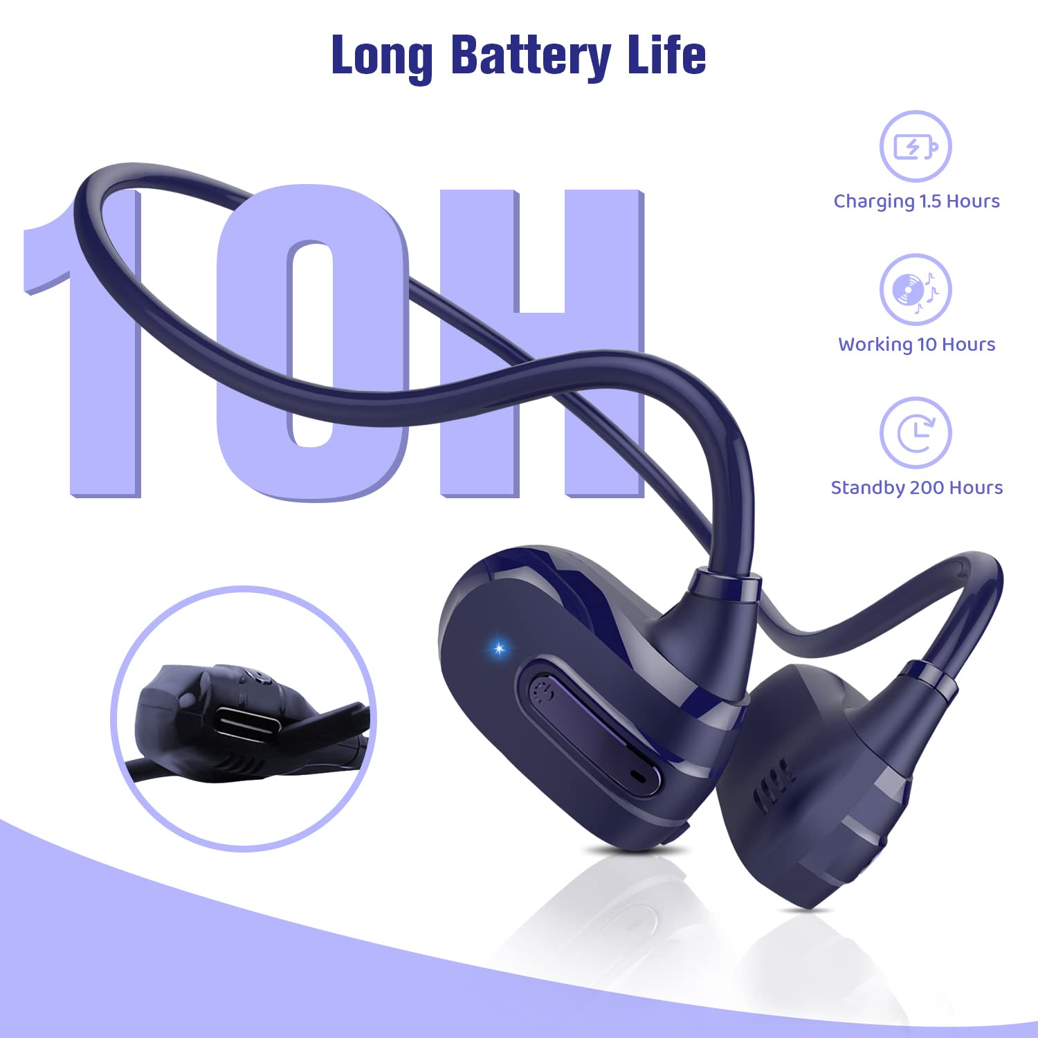 BANIGIPA Kids Open Ear Headphones - Wireless Bluetooth 5.3 Headset with Mic for Teens & Children, Ultra-Light 13g Design, 10H Playtime, Hearing Protection - Perfect for School, Online Learning, Tablet Use, Travel & Home Entertainment
