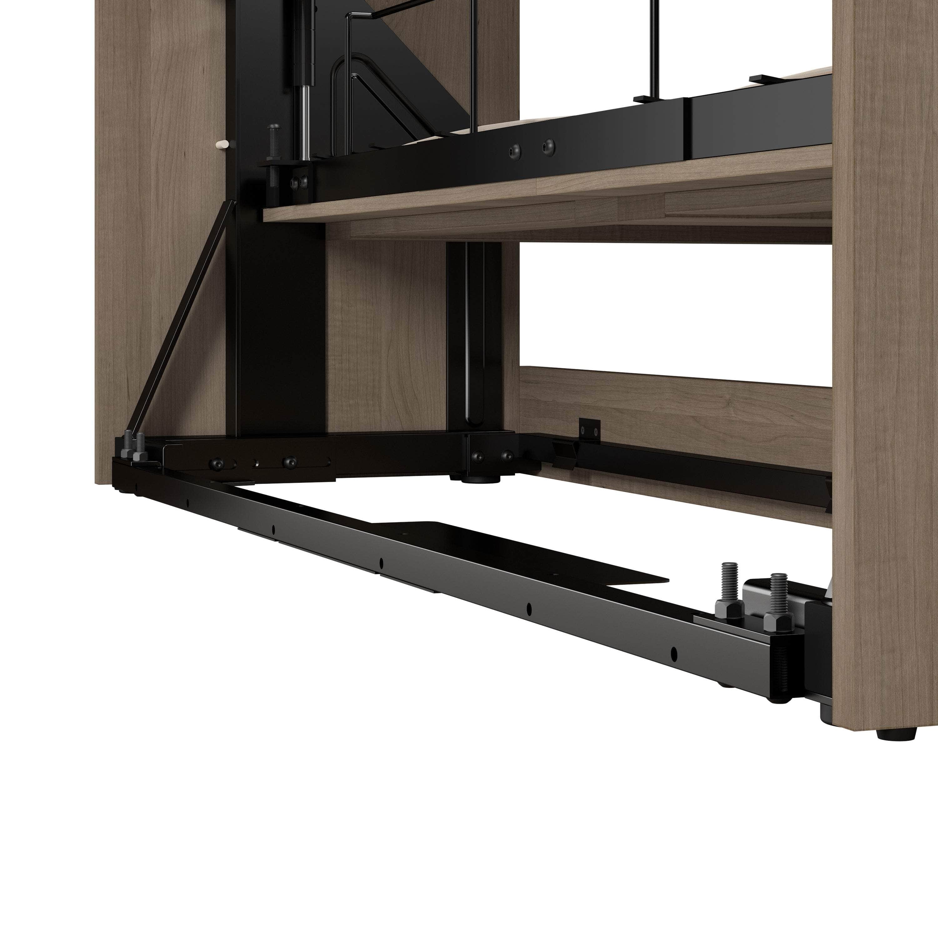 Queen Murphy Wall Bed with Storage Drawers - Space-Saving Foldable Bed for Small Rooms, Apartments & Guest Rooms (90