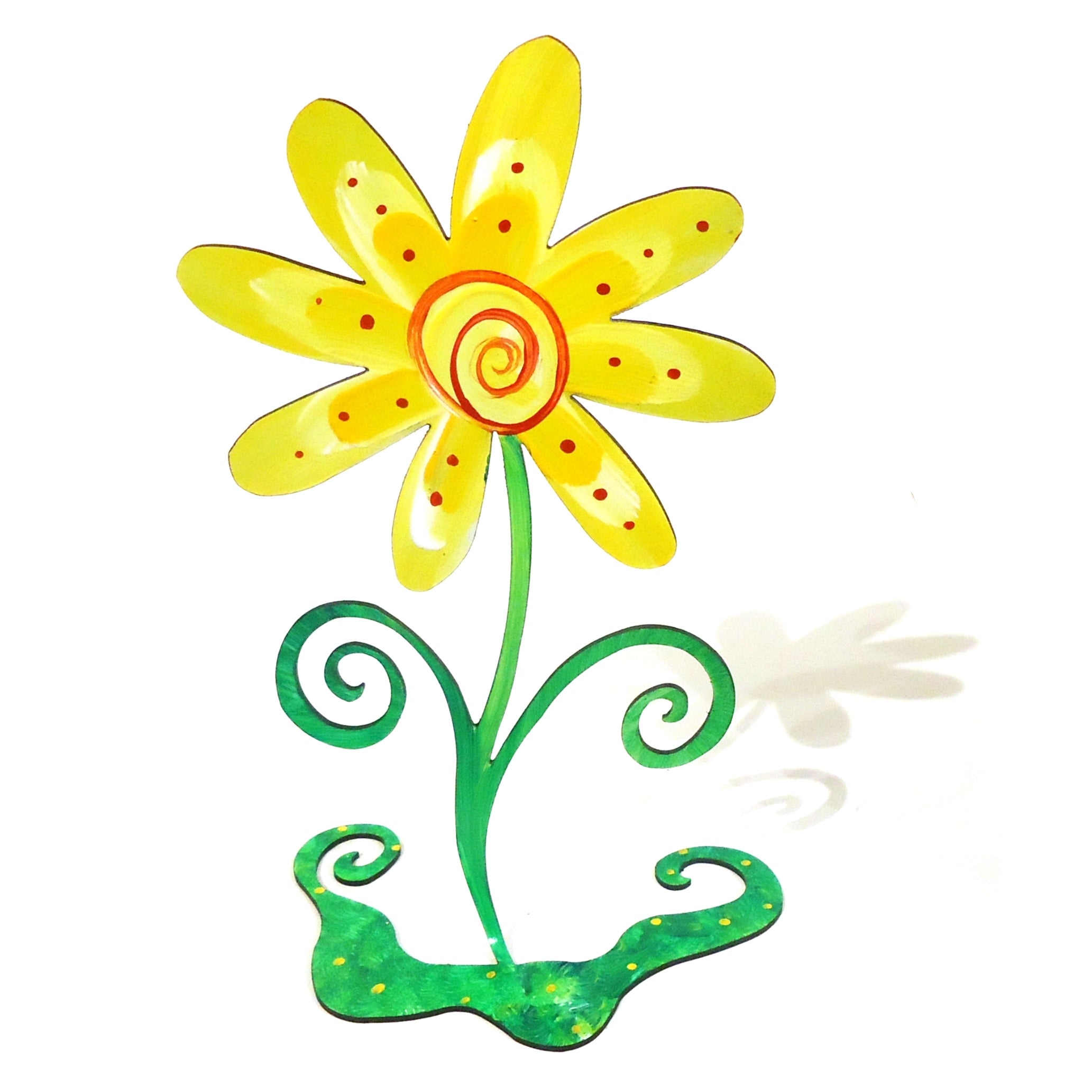 Medium Flower Photo Holder - Lemon Yellow | Elegant Picture Display for Home & Office Decor | Perfect for Weddings, Parties & Gifts