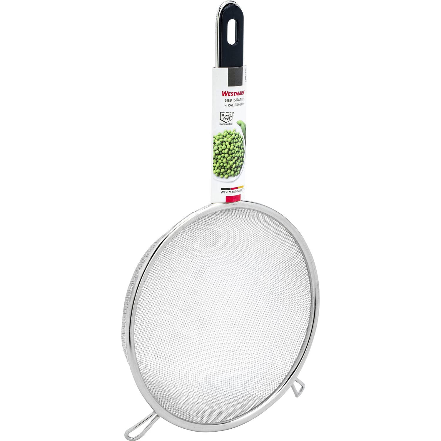 Westmark 12842270 Traditional 7-Inch Stainless Steel Kitchen Strainer - Perfect for Draining Pasta, Vegetables, and Fruits