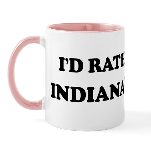 White/Pink Inside - Rather Be In Indianapolis Mug