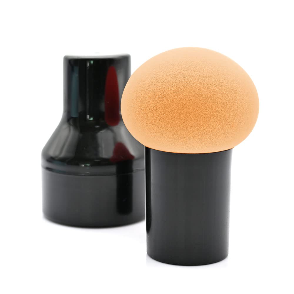 Dolovemk Mushroom Head Makeup Puff Brush with Handle - Powder Sponge Blender for Flawless Finish