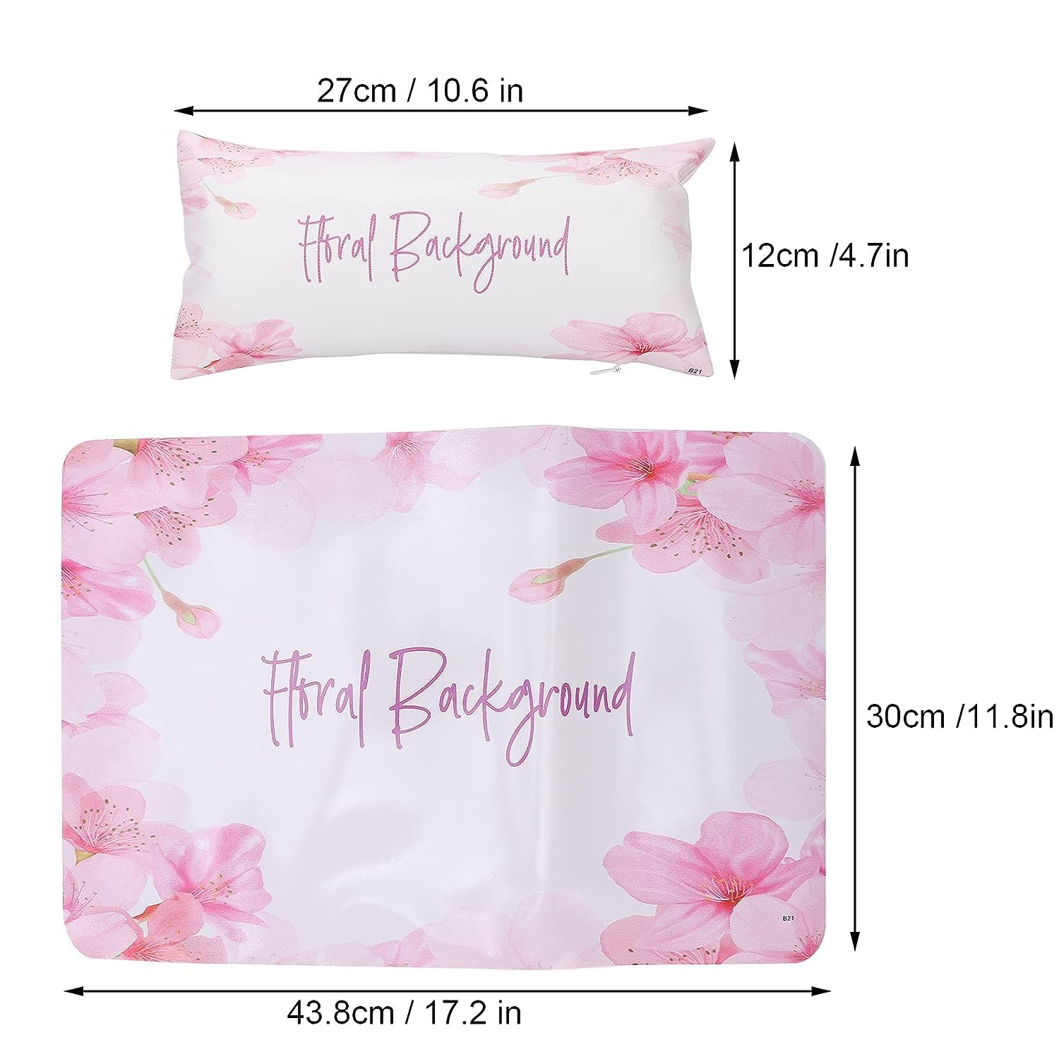 NAILWIND Nail Art Hand Pillow Set - PU Manicure Hand Rest Cushion & Table Mat for Salon & Home Nail Care - Perfect for Gel Polish, Acrylic Nails & DIY Nail Art