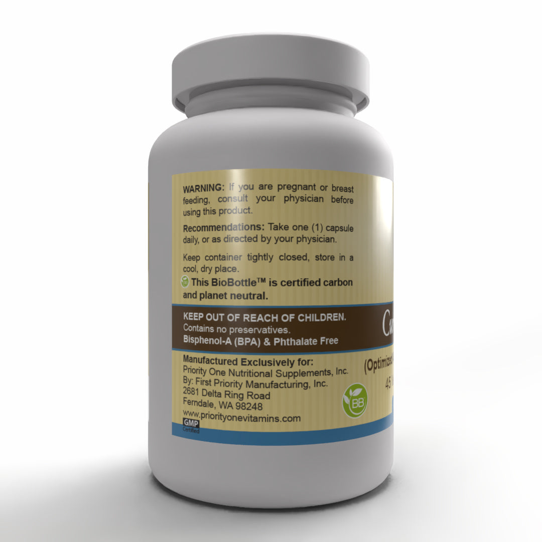 Curcumin Gold (45 Vegetarian Capsules) - Enhanced Absorption & Bioavailability* - Premium Turmeric Supplement for Joint Support & Immune Health