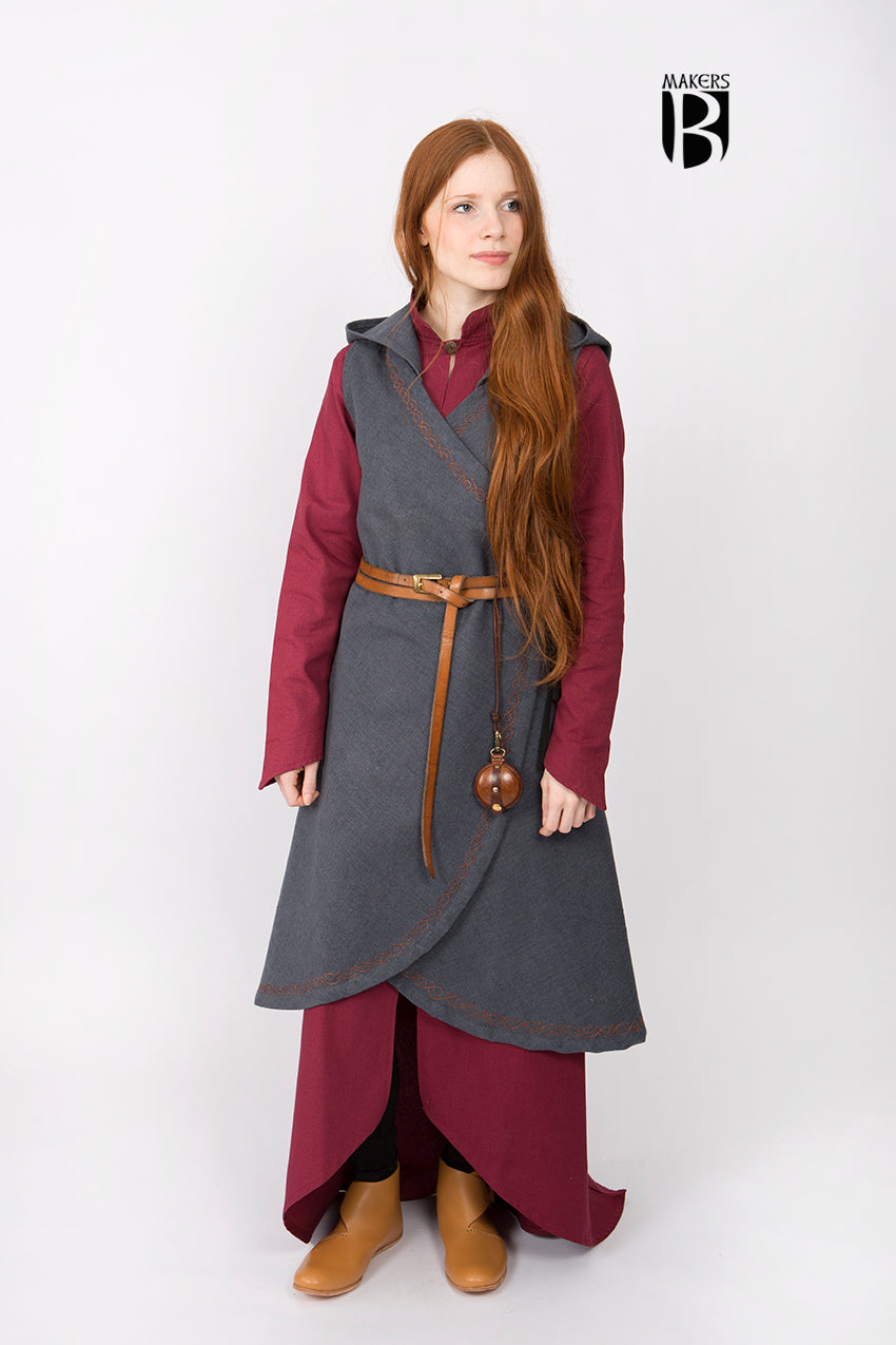 Elegant Wrap Dress Dala in Dark Grey - Perfect for Office, Date Night & Special Occasions