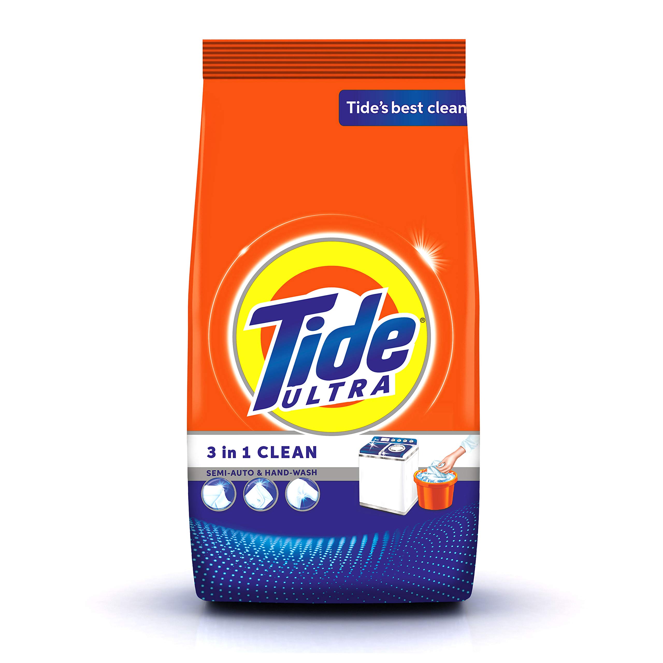 Tide Ultra Washing Powder with Stain Magnets - 1kg Detergent for Semi-Automatic & Hand Washing | Removes Tough Stains | Perfect for Laundry, Travel & Outdoor Use