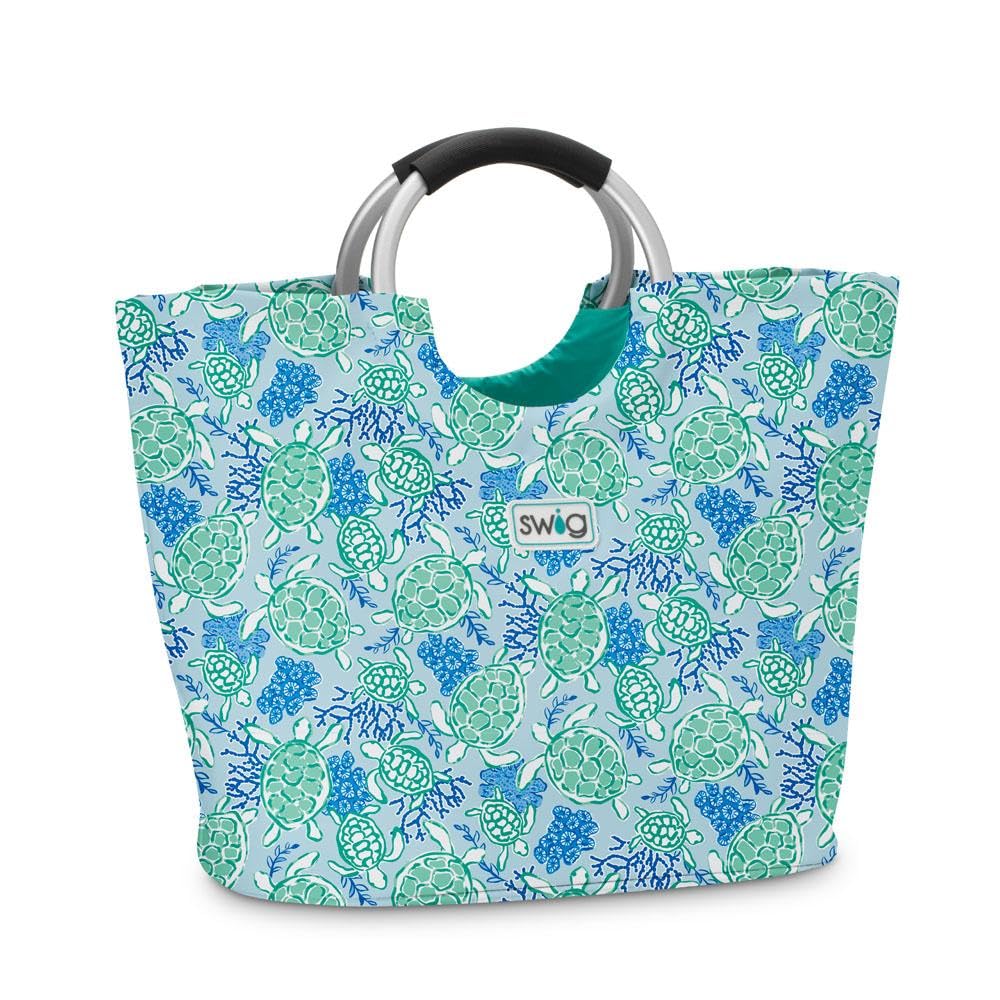 Swig Life Loopi Large Lightweight Waterproof Tote Bag - Beach, Pool, Gym & Travel Utility Bag for Women & Men