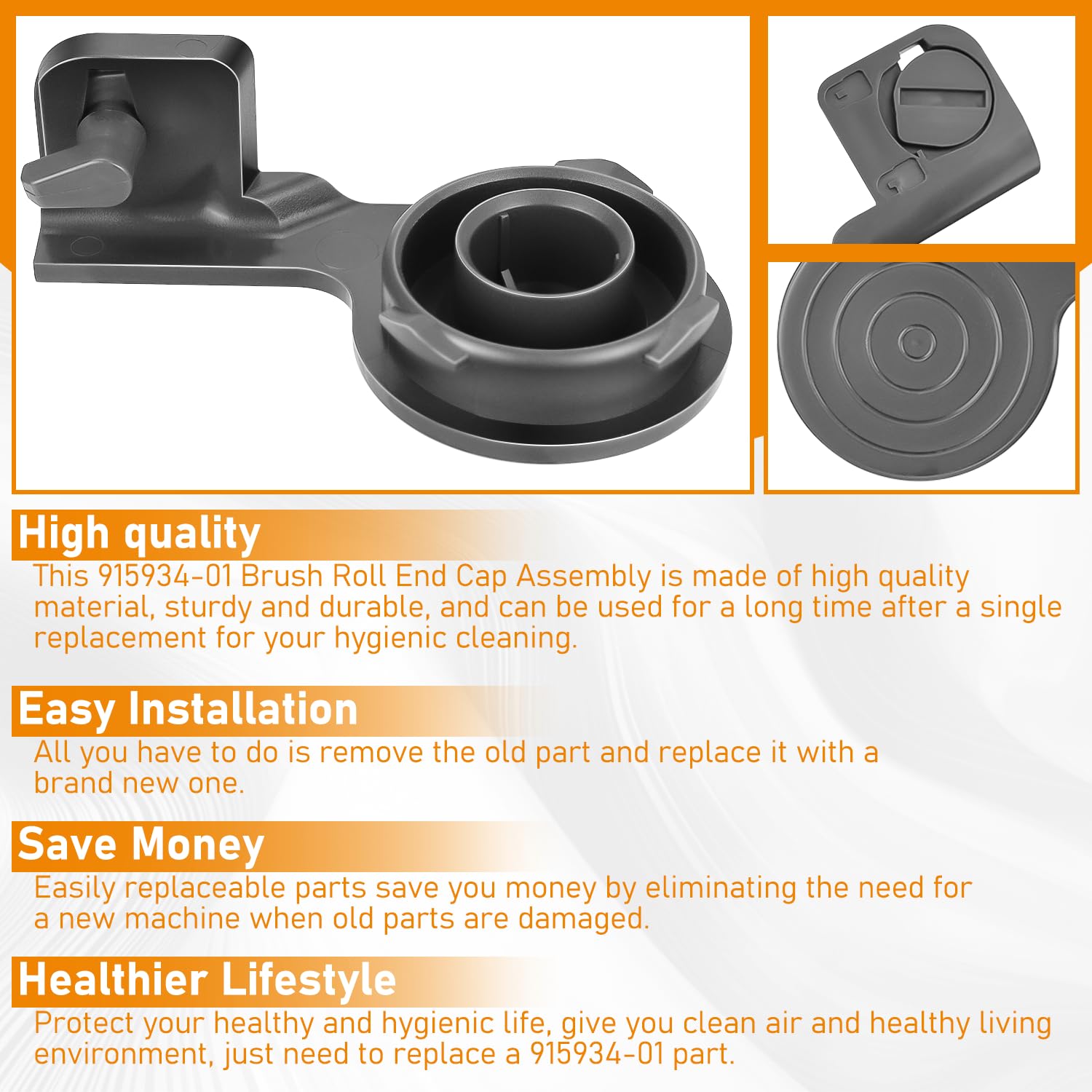 Dyson DC24 Vacuum Cleaner Brush Roll End Cap Assembly Replacement - 915934-01 Compatible Part for Dyson DC24 - Perfect for Home Cleaning & Vacuum Maintenance (1-Pack)