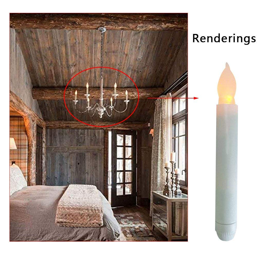 24PCS LED Flameless Taper Candles - 6.5