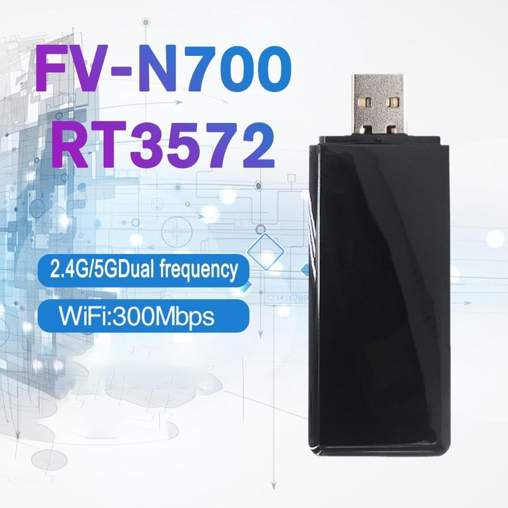 300Mbps USB WiFi Adapter for TV - Wireless LAN Network Card with Plug & Play for Windows 10/11/8/7 - High-Speed Internet for Streaming, Gaming & Home Office
