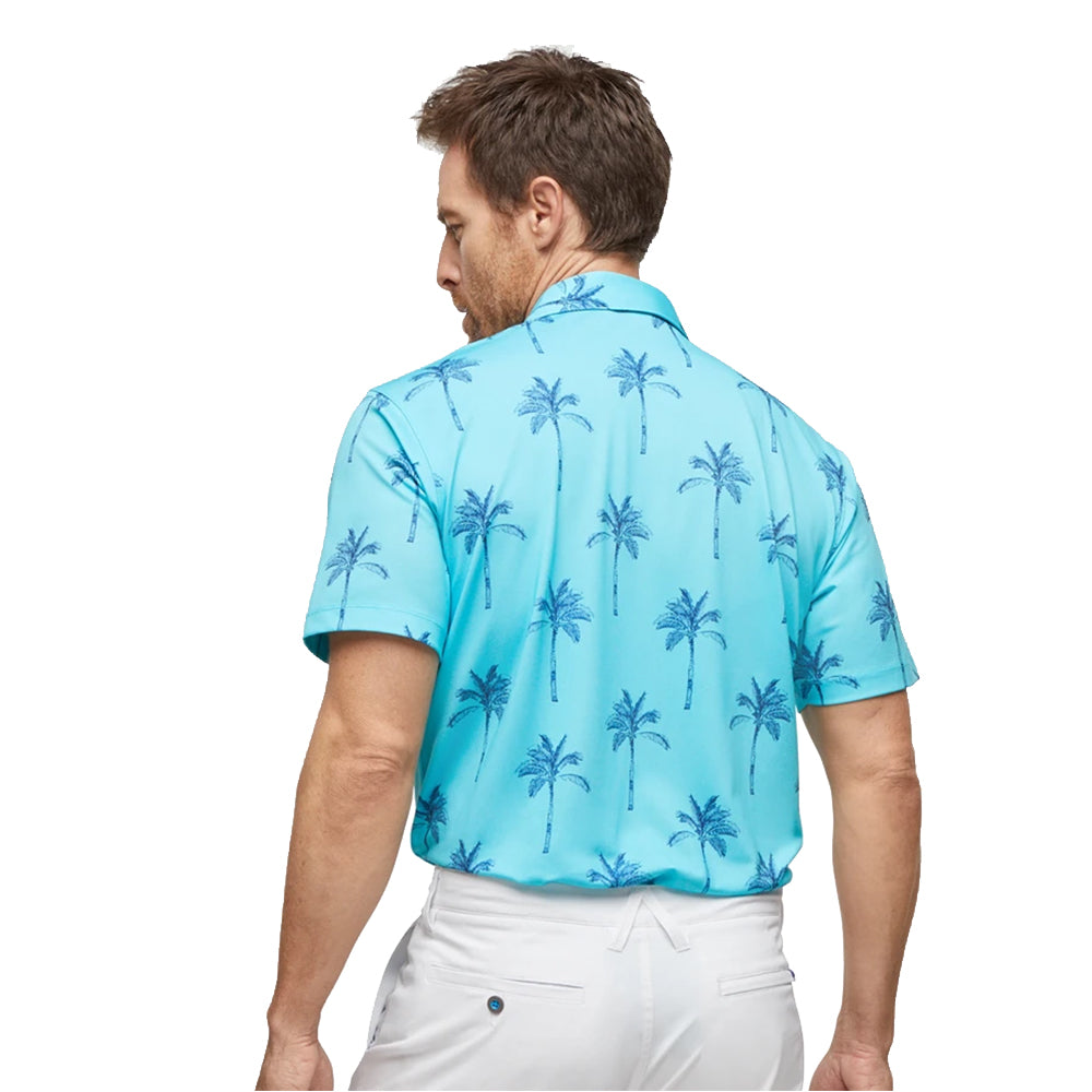 Devereux Men's Big Palm Golf Polo Shirt - Breathable Performance Polo for Golf & Casual Wear - Comfortable & Stylish for On-Course & Everyday Use