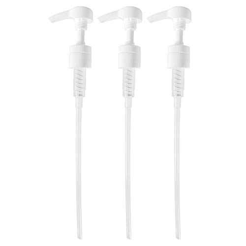 Geti Beauty Salon Top Shampoo Bottle Pump Dispenser - 3 Pack (33.8oz/1L) - Universal Fit for Shampoo & Conditioner Bottles - Non-Slip Notch Design - 28/410 Thread - Perfect for Home, Salon & Travel Use