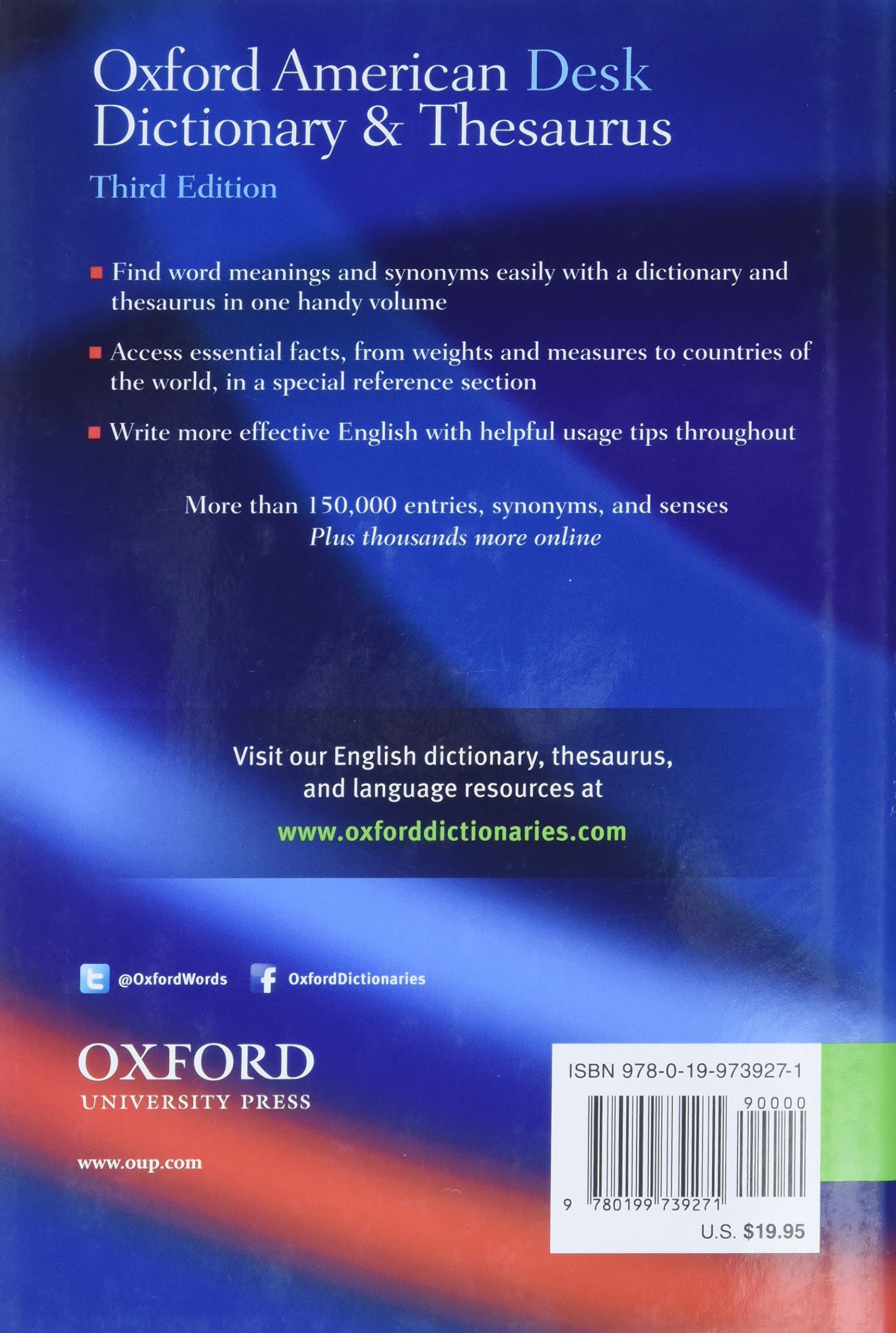 Oxford American Dictionary & Thesaurus - Perfect for Students & Writers