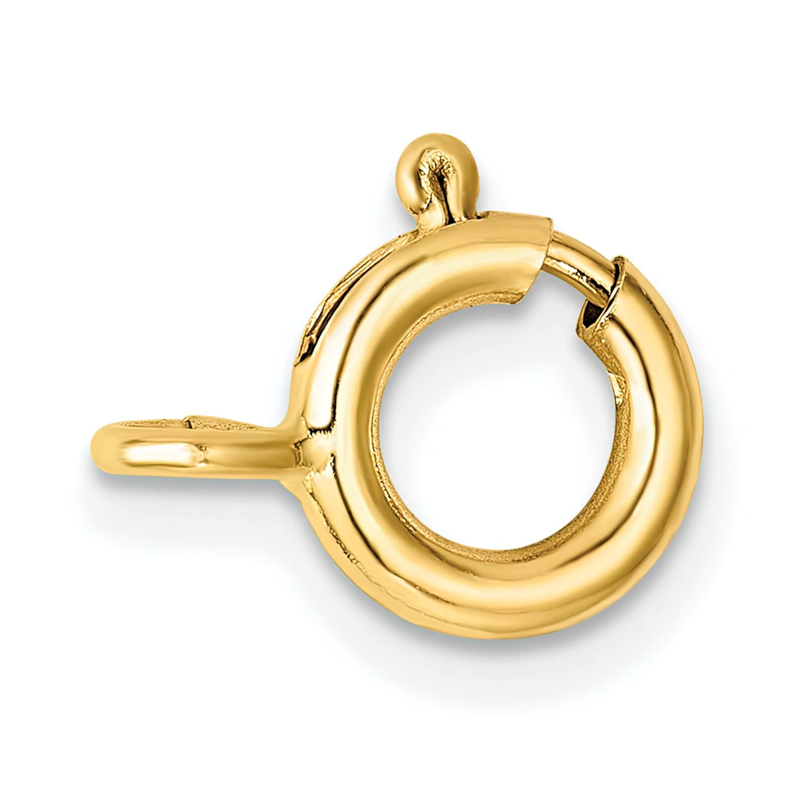 14K Gold Spring Ring Clasp for Jewelry Making - Secure Fastener for Necklaces, Bracelets & DIY Crafts - Durable Gold Plated Clasps for Beading & Handmade Jewelry Projects