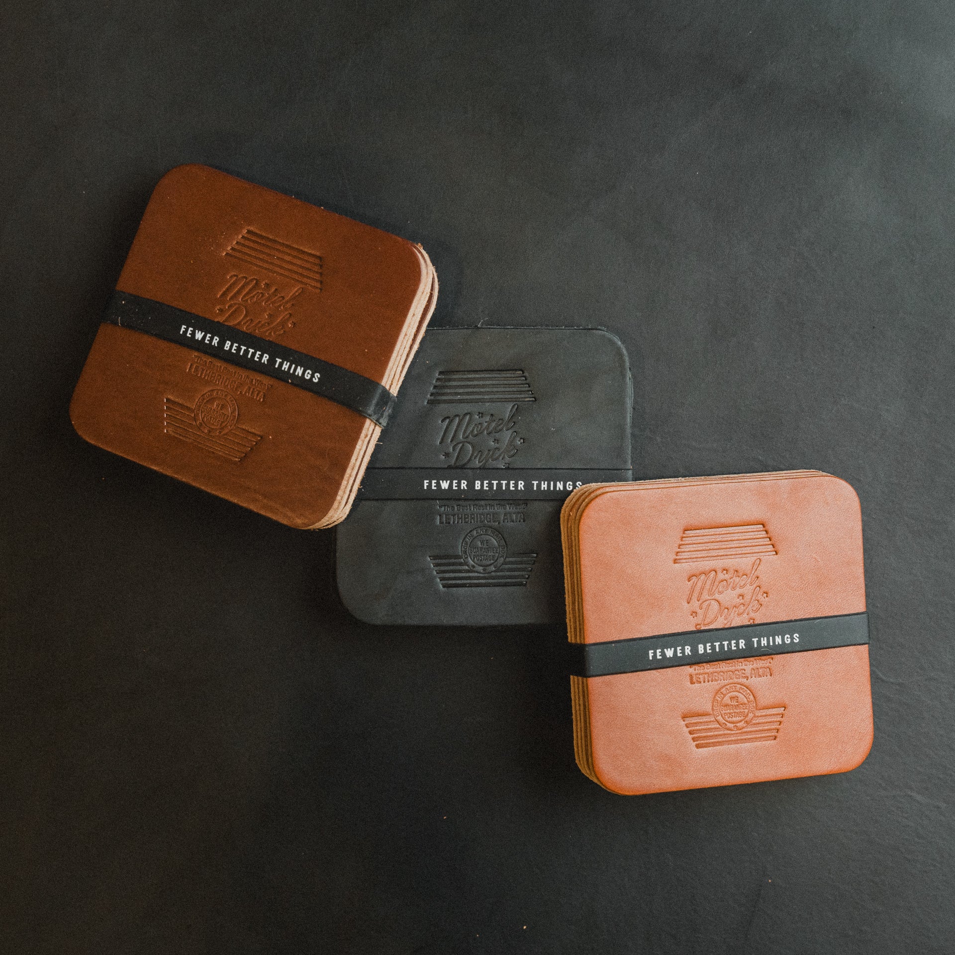 Motel Dyck Coaster Set - 6-Piece Absorbent Cork Drink Coasters for Coffee, Wine & Beer - Perfect for Home, Bar & Office Use