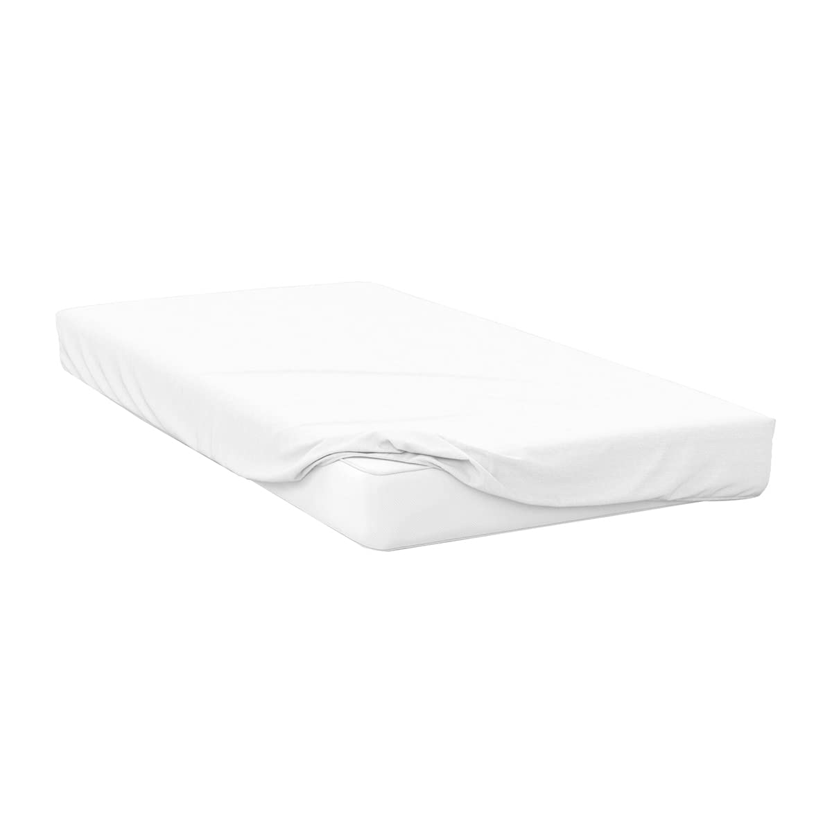 Belledorm 1000 Thread Count Cotton Sateen Extra Deep Fitted Sheet - California King Size, White - Luxury Bedding for Hotel-Style Comfort at Home