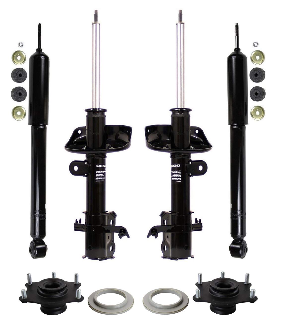 Monroe Rear OESpectrum Shocks & Front Struts with Mounts Kit for 2007-2012 Acura RDX - Smooth Ride & Enhanced Handling for City Driving & Highway Commutes