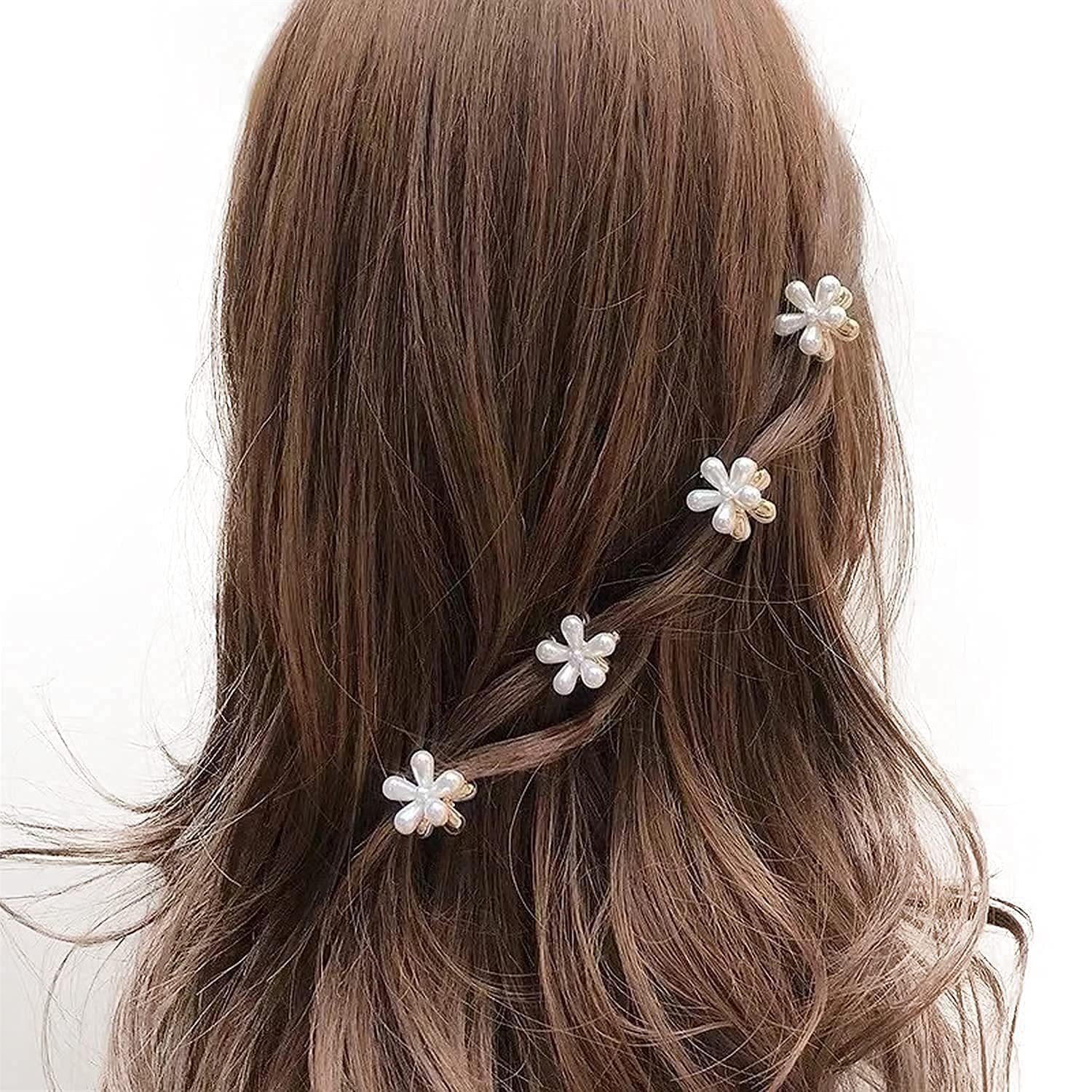 Korean Rhinestone Hair Clips Set - Pearl Hairpins for Women & Girls (20Pcs) - Party & Wedding Accessories