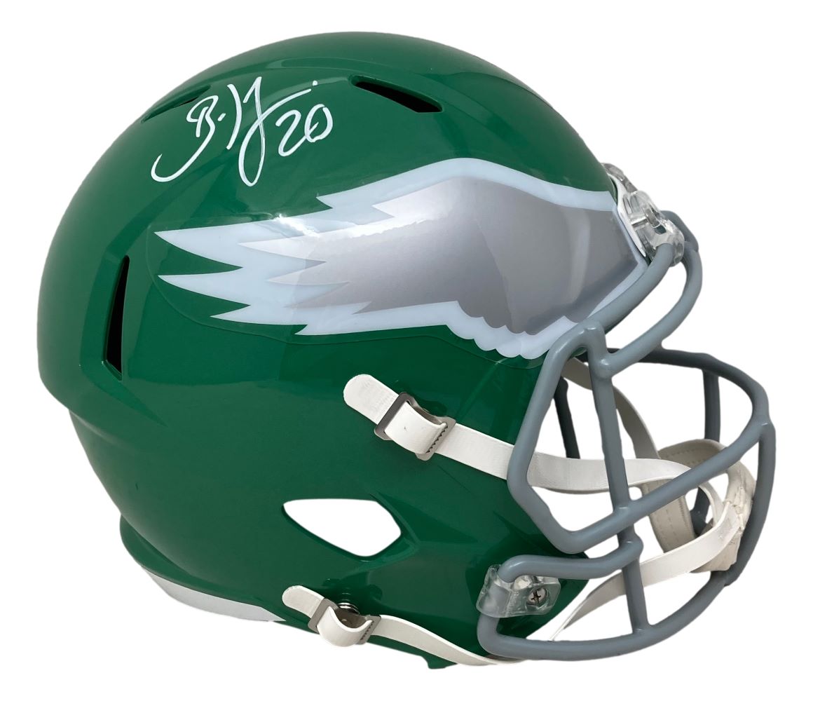 Brian Dawkins Autographed Philadelphia Eagles Kelly Green Speed Replica Football Helmet - Authentic Signed Collectible for Eagles Fans, Sports Memorabilia, Man Cave Decor & Game Room Display