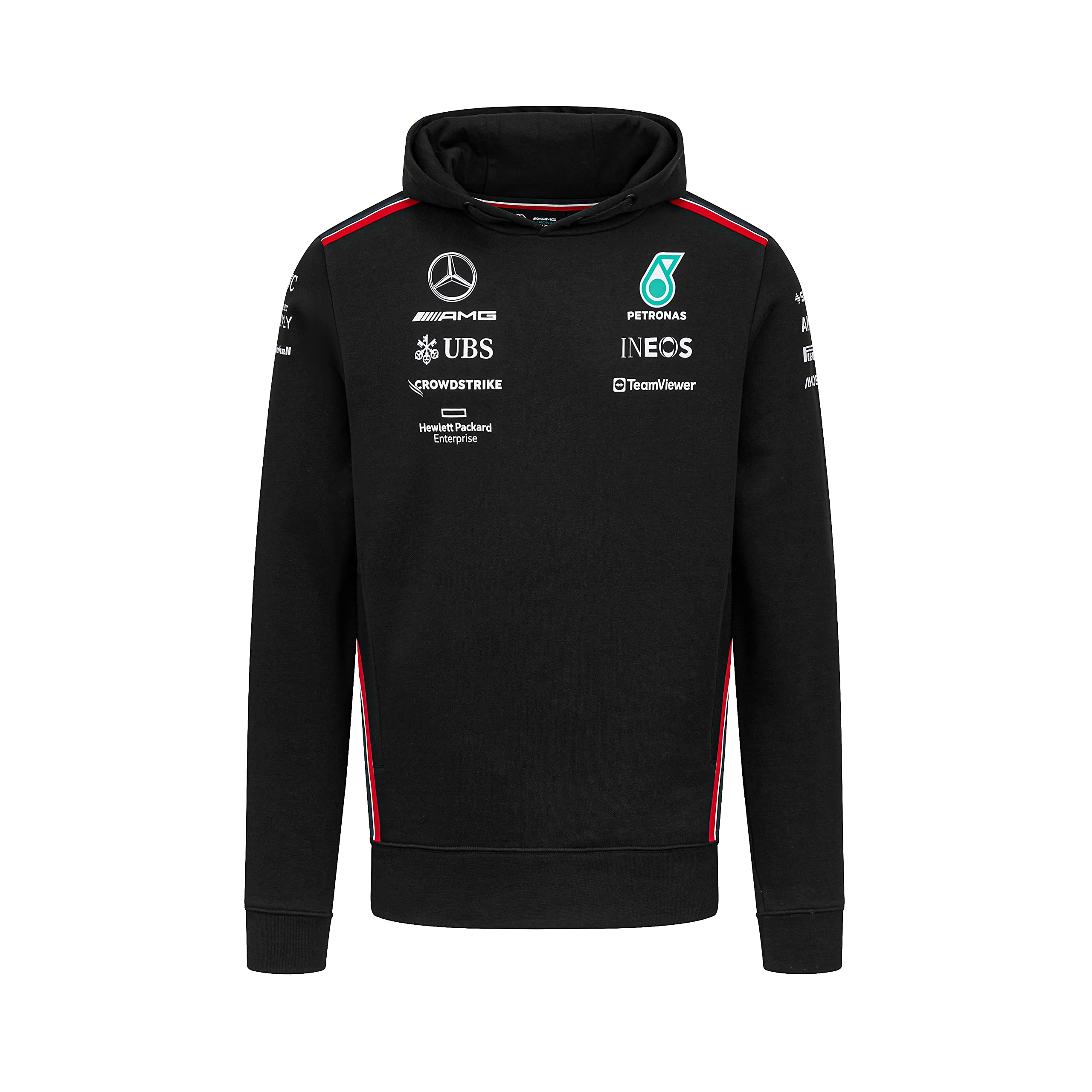 2023 Mercedes AMG Petronas F1 Team Hoodie - Black Men's Pullover - Size S - Official Formula One Merchandise for Racing Fans & Casual Wear
