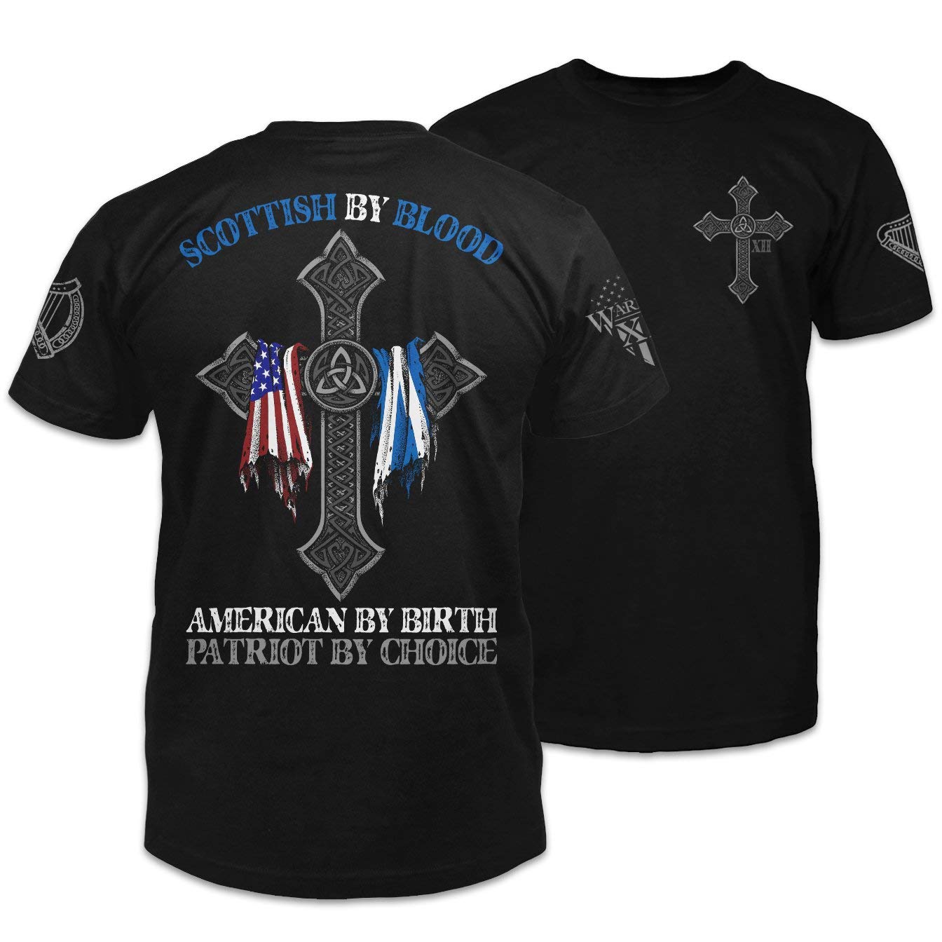 Warrior 12 Scottish by Blood - Premium Scottish Heritage T-Shirt for Men | Perfect for Clan Gatherings, Highland Games & Celtic Pride Events