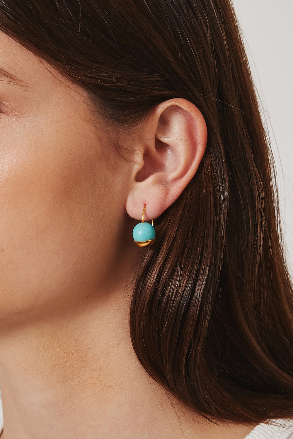 Gold Dipped Turquoise Earrings for Women - Handmade Boho Dangle Jewelry - Perfect for Weddings, Parties & Everyday Wear