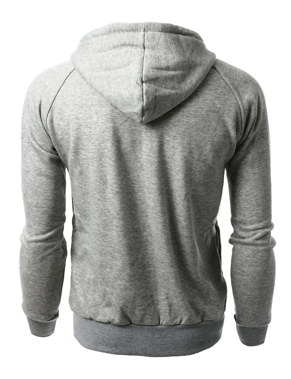 Men's Basic Long Sleeve Zip Up Hoodie - Comfortable Pullover Jacket for Casual Wear & Outdoor Activities | Multiple Colors Available