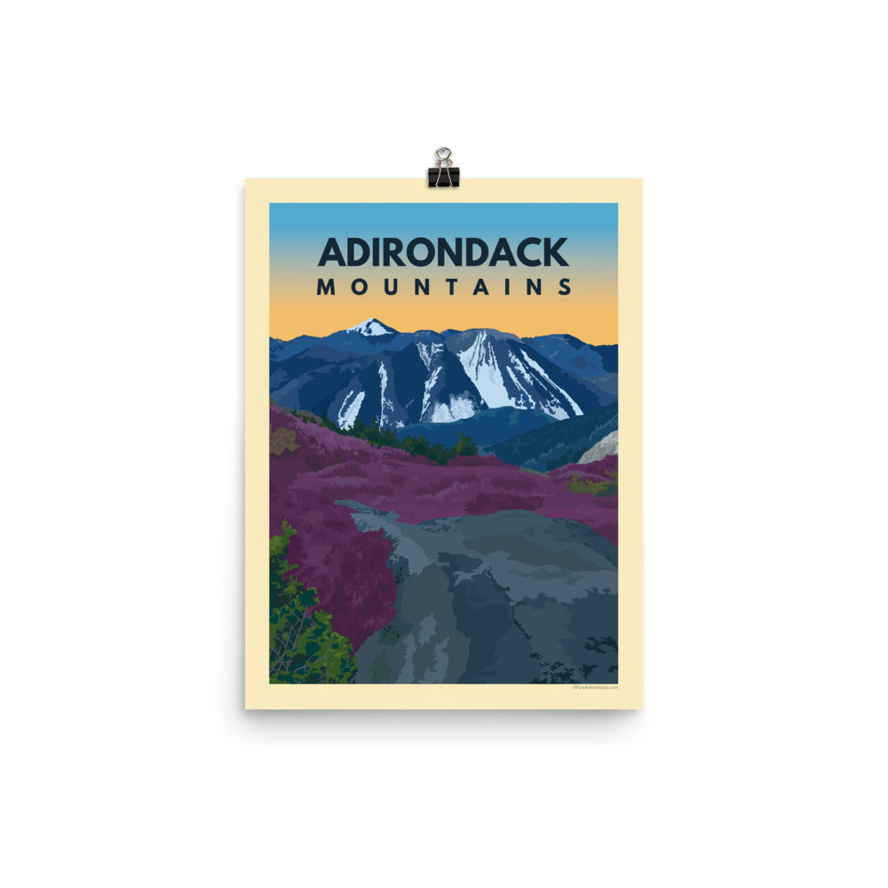 Sunrise in the Adirondack High Peaks - Premium Wall Art Poster for Home & Office Decor - Perfect for Living Rooms, Bedrooms & Gifts