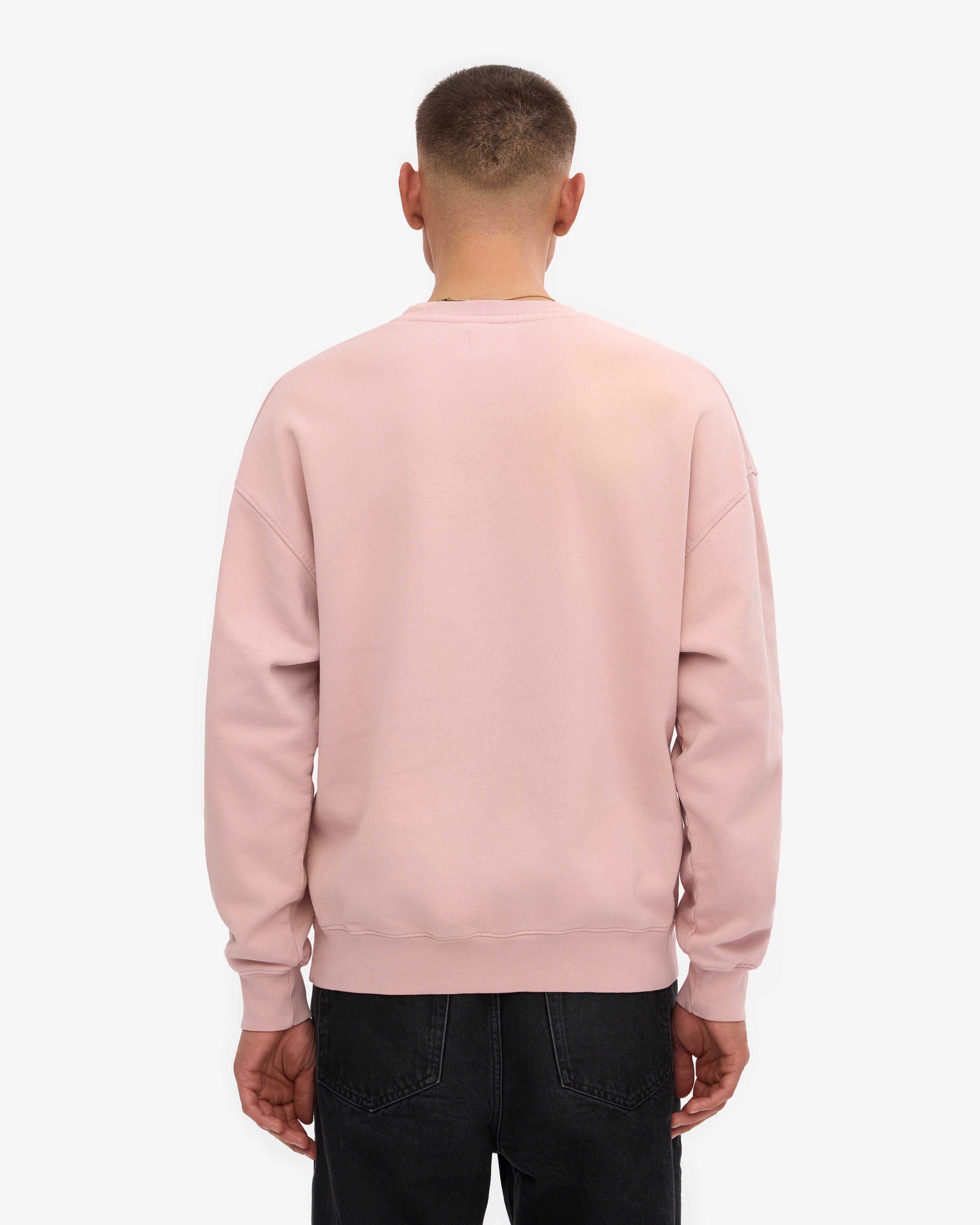 Organic Oversized Crewneck Sweatshirt - Faded Pink | Soft & Comfortable Unisex Pullover for Casual Wear, Lounge & Street Style