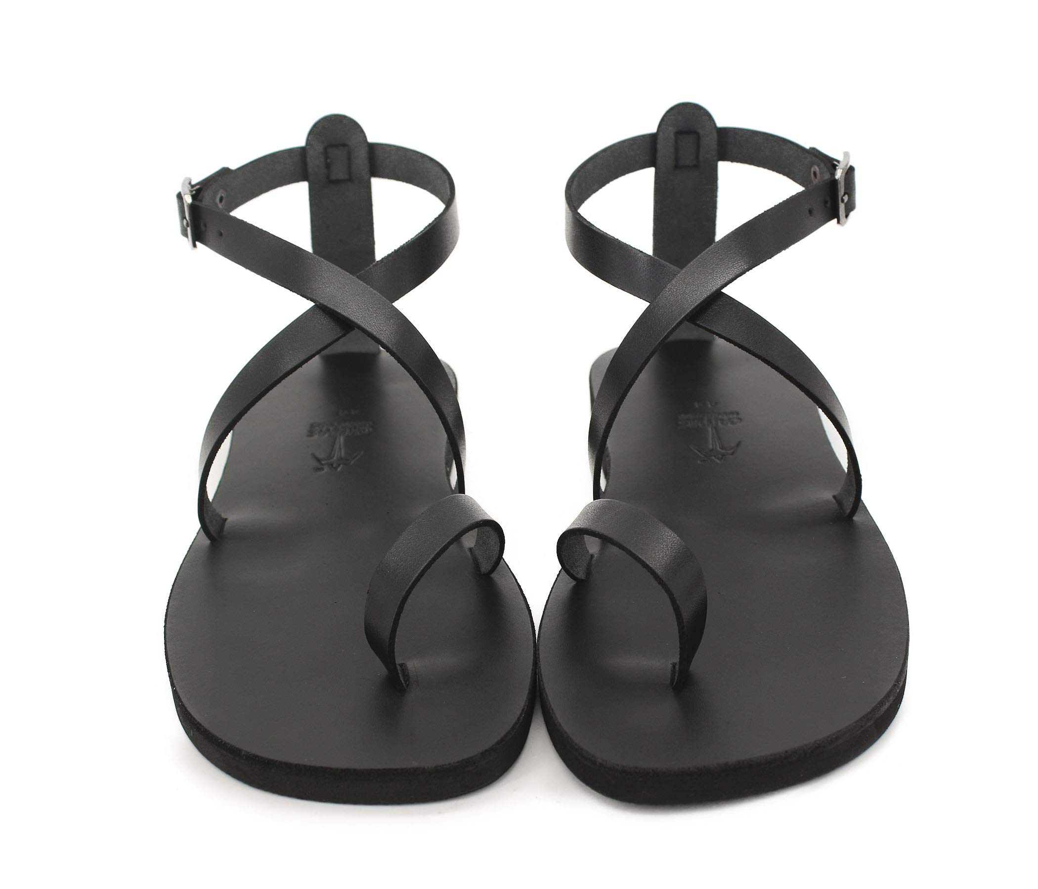 DURDI Men's Leather Gladiator Sandals - Strappy Greek Style Sandals for Casual & Outdoor Wear - Perfect for Beach, Travel & Summer Fashion