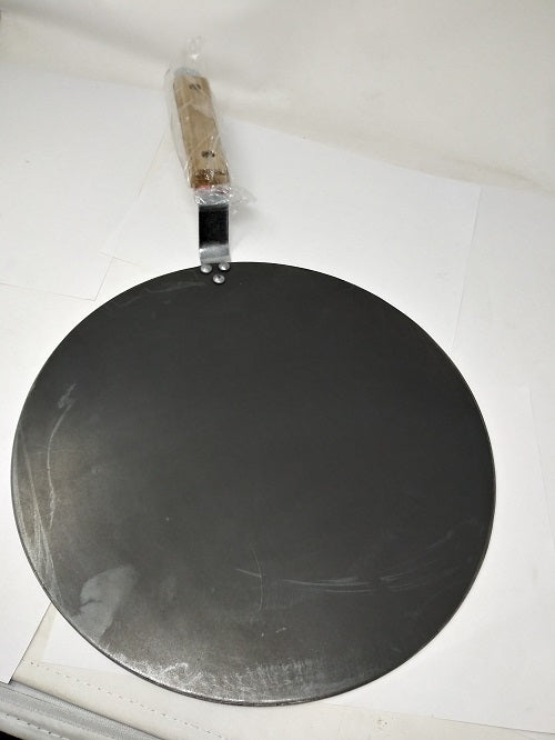 Tabakh 12-Inch Flat Iron Tava Griddle - Heavy Duty Cast Iron Skillet for Perfect Roti, Chapati & Tortillas - Ideal for Stovetop, Gas & Induction Cooking - Great for Indian, Mexican & Middle Eastern Cuisine
