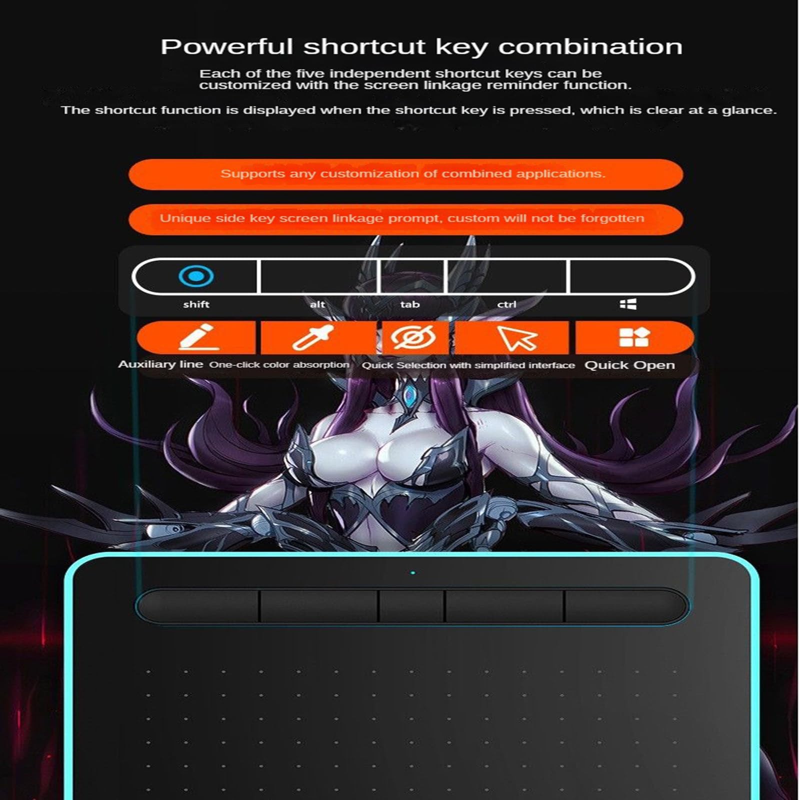 SKUBIS Passive Digital Drawing Tablet for Computers - Compatible with Phones for Design & Sketching | Perfect for Artists, Designers & Online Teaching (Blue)