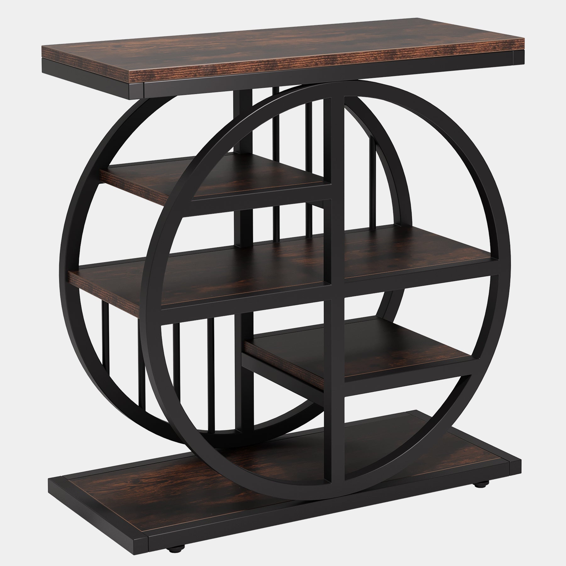 5-Tier End Table with 5 Shelves - Modern Side Table & Accent Table for Living Room, Bedroom, Office - Perfect for Storage, Display & Home Decor