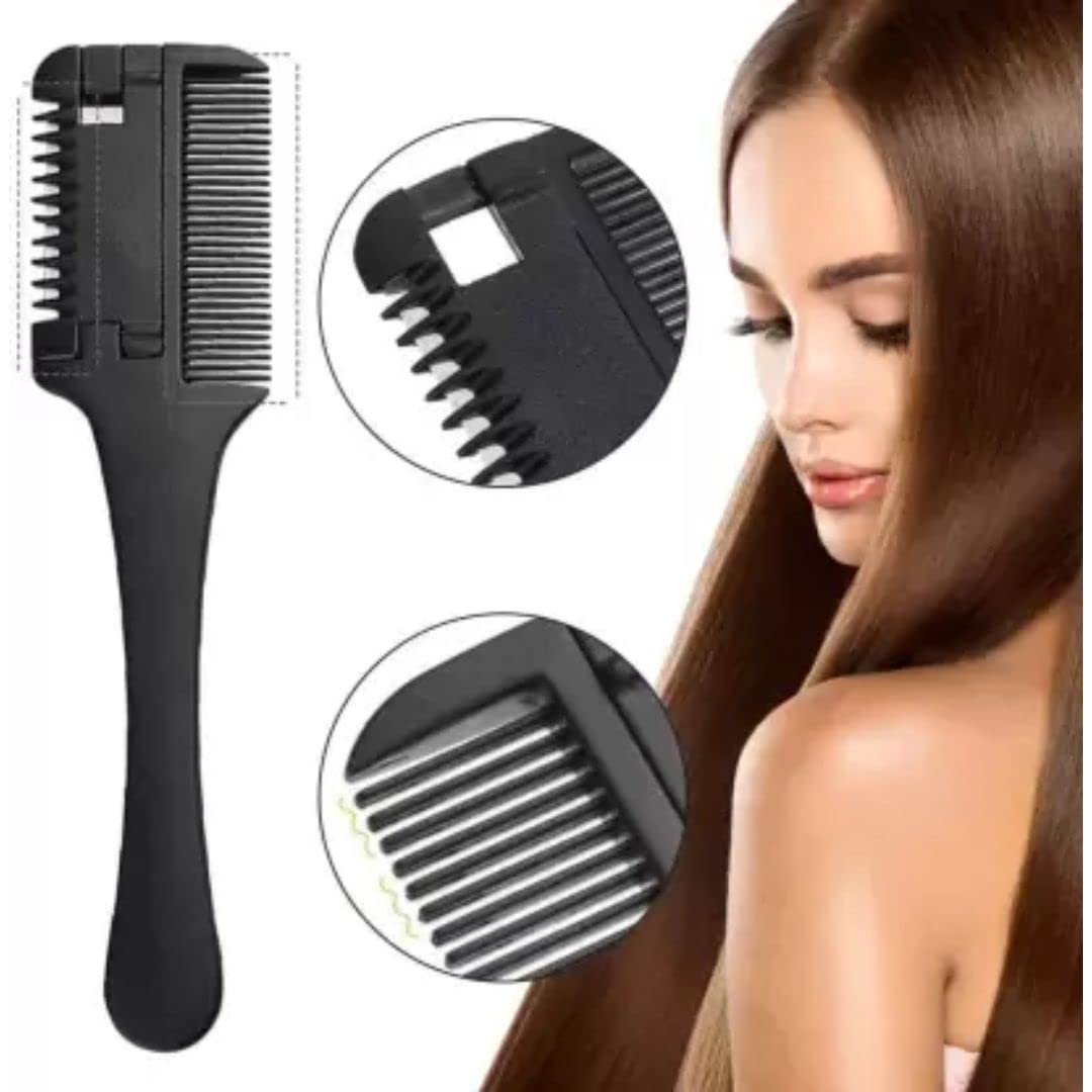 Doberyl Razor Comb for Hair Thinning & Trimming - Professional Hairdressing Scissors Comb with Stainless Steel Blade (2-Pack) - Perfect for Barbers, Stylists & DIY Haircuts at Home