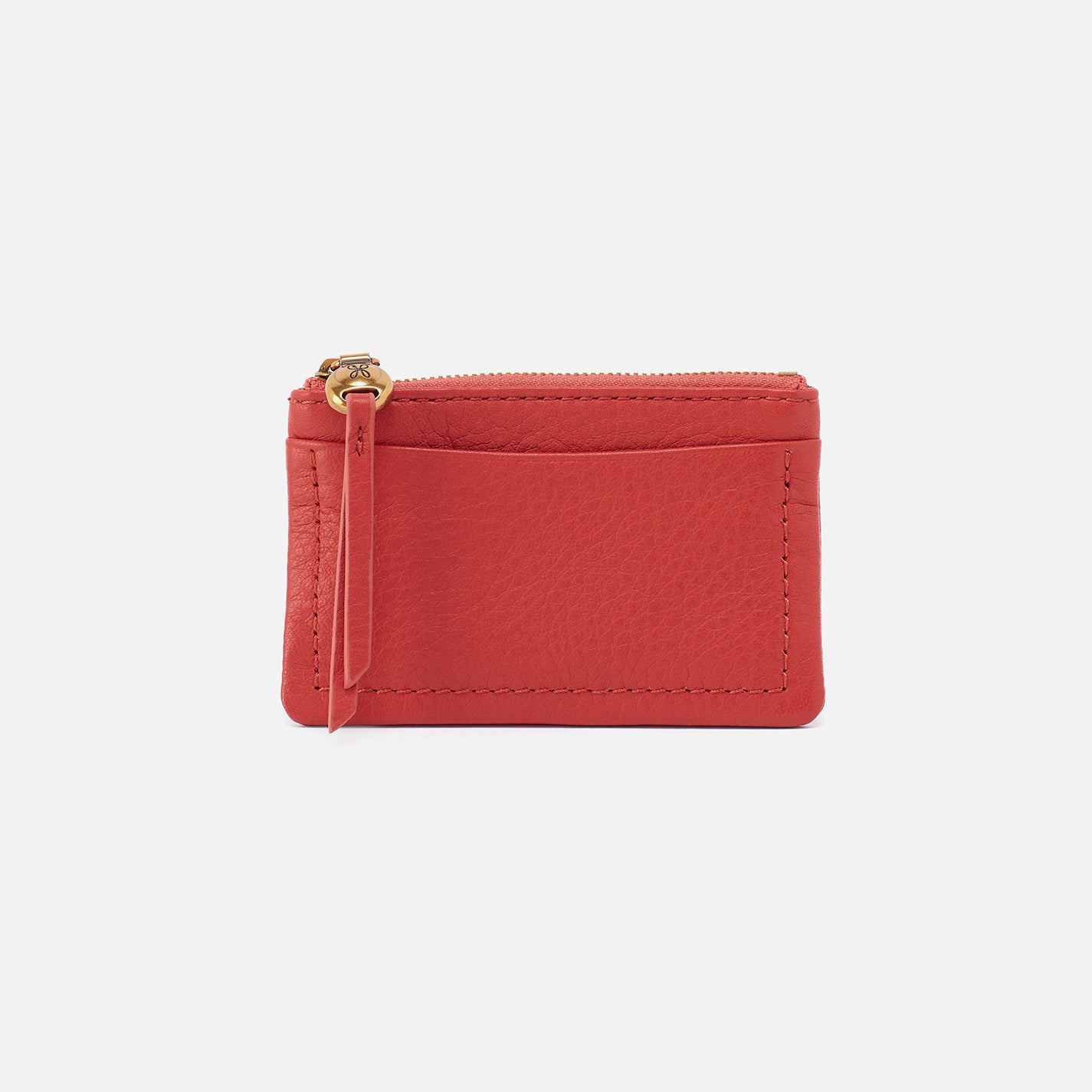Lumen Card Case in Pebbled Leather - Red Clay | Slim RFID Blocking Wallet for Credit Cards & IDs | Perfect for Travel, Work, and Everyday Use