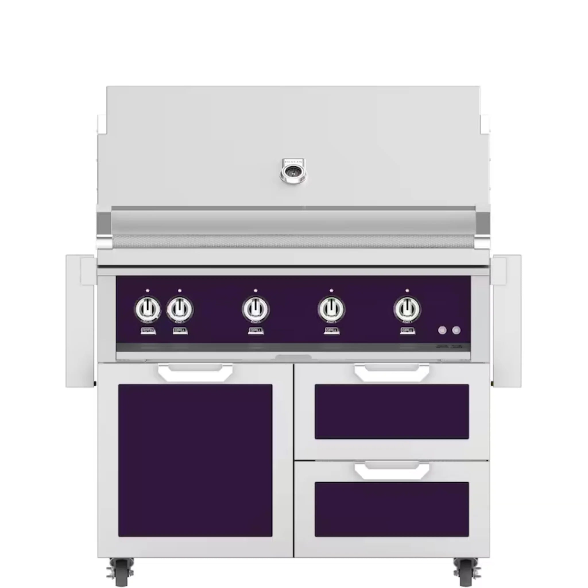 Hestan 42-Inch Freestanding Outdoor Gas Grill with Door & Double Storage Drawers - GBR42 GCR42 - Perfect for Backyard BBQs, Patio Cooking, and Outdoor Entertaining