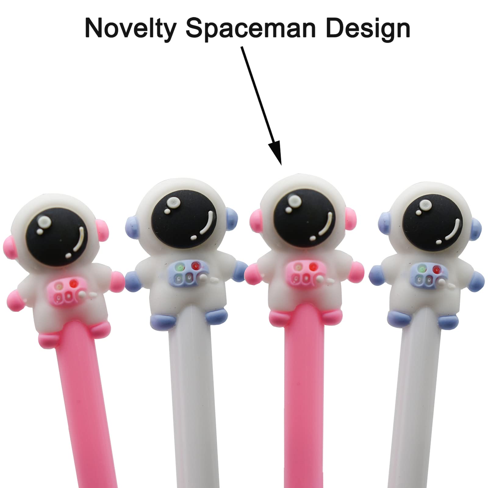 Maydahui 12-Piece Spaceman Gel Pen Set - Cute Astronaut Couple Pens with Black Ink for Writing, Drawing & Note Taking - Perfect Gift for Men, Boys & Students - Space-Themed Collectible for School, Office & Home Use