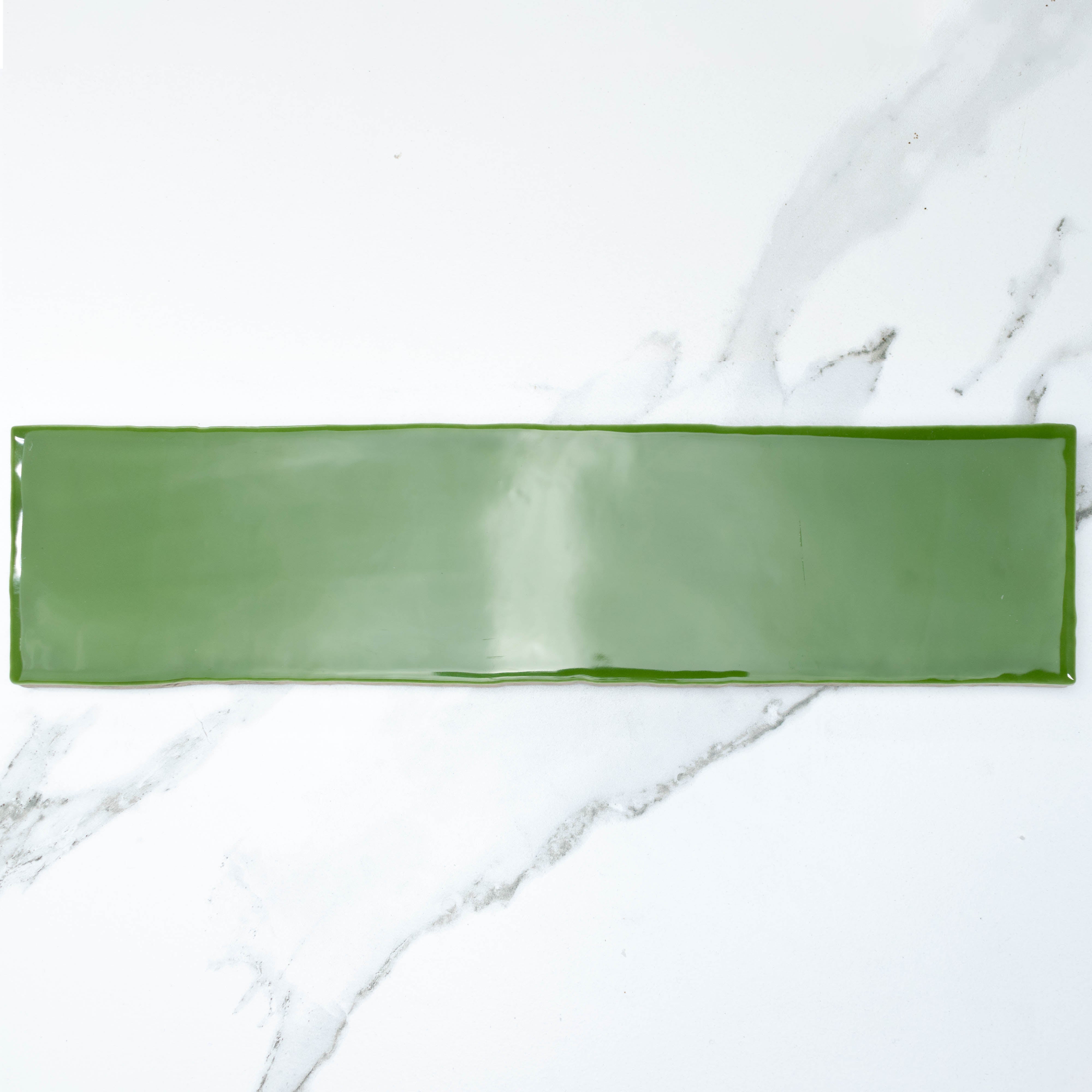 Manhattan Avocado 75x300 Gloss Subway Tile - Premium Ceramic Wall Tile for Kitchen Backsplash, Bathroom & Shower - Easy to Clean & Stain Resistant