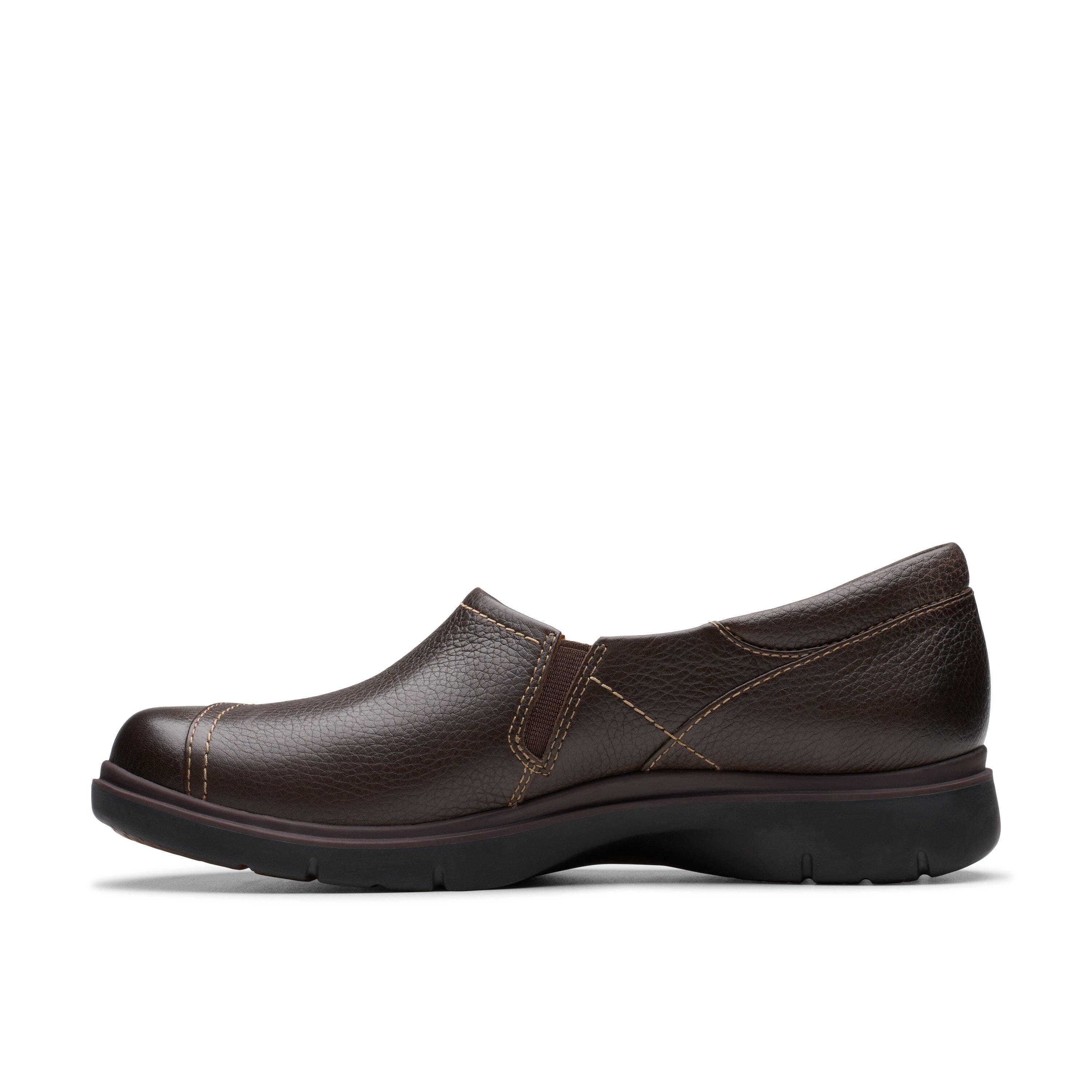 CLARKS Certina Ease Women's Comfortable Slip-On Shoes - Medium & Wide Width Options for All-Day Wear - Perfect for Work, Travel & Casual Outings
