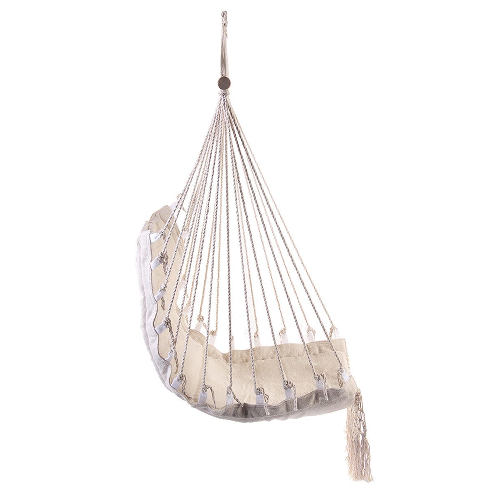 YXGLL Portable Hammock - Outdoor Hanging Bed with Cotton Rope Tassels & Durable Canvas - Garden Swing Chair for Patio, Backyard, Camping & Relaxation
