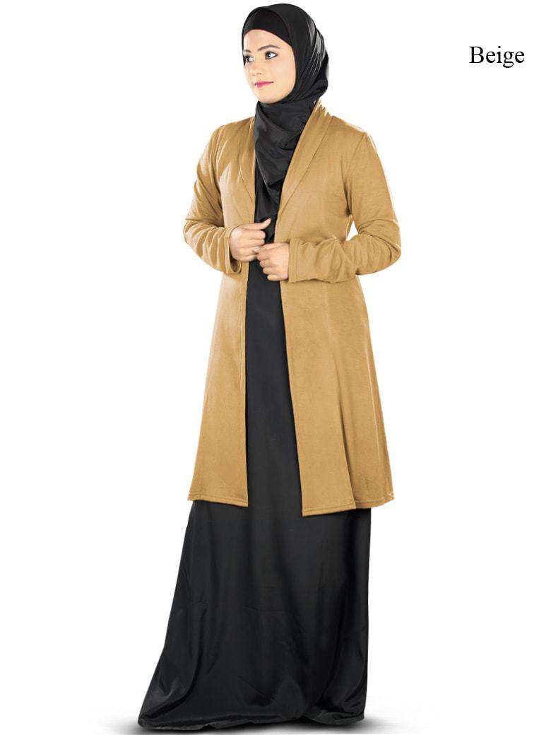 Haneefa Women's Jersey Cardigan - Soft Long Sleeve Open Front Knit Sweater for Casual Wear, Office & Layering