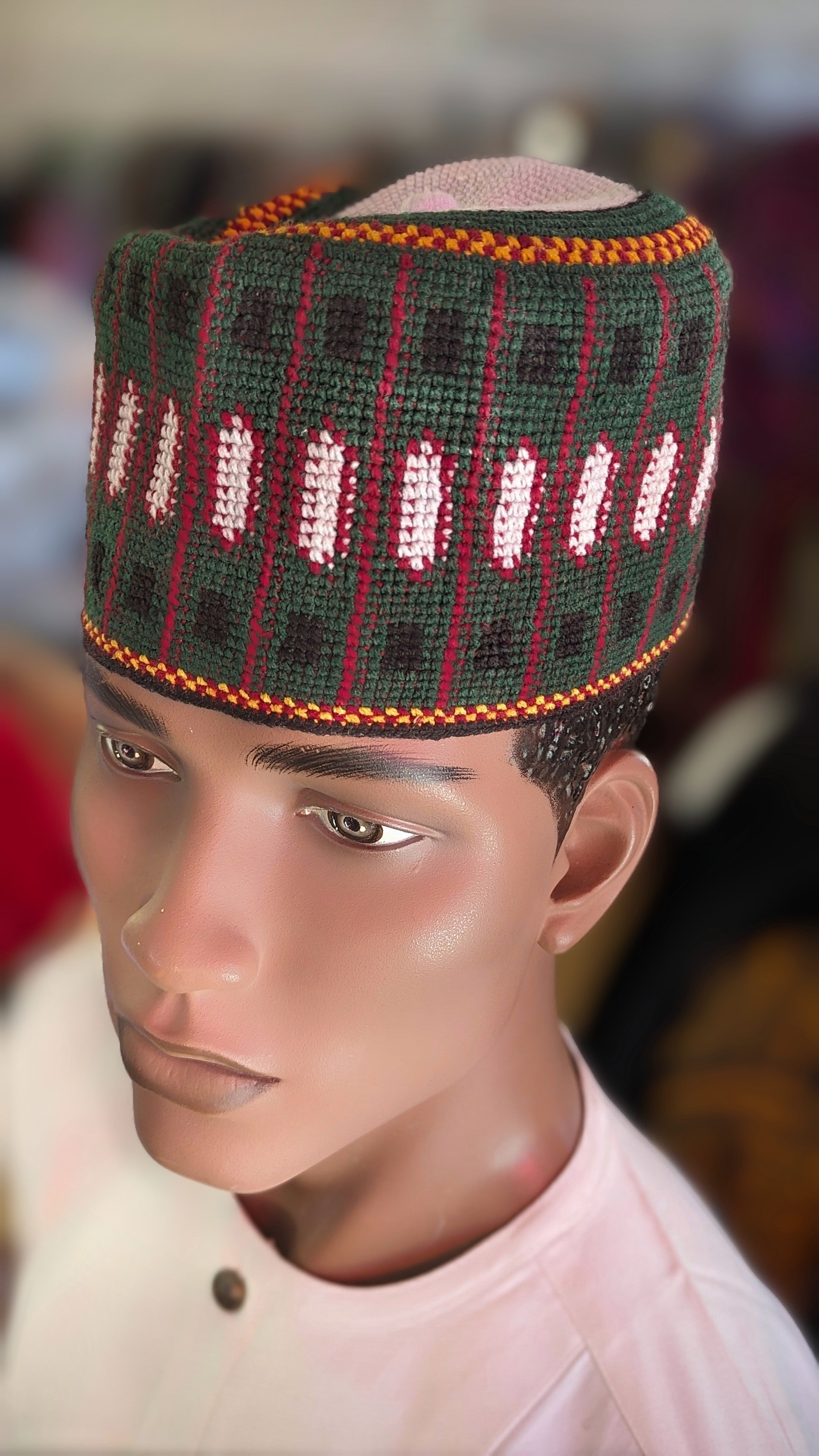 Authentic Nigerian Mallam Kufi Handwoven Hat - Premium Traditional Abuja Cap for Men - Perfect for Weddings, Cultural Events & Special Occasions