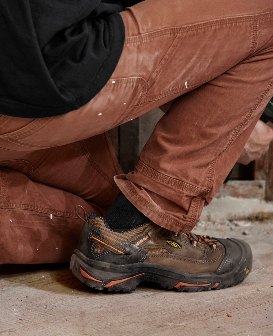 Men's Braddock Low Soft Toe Work Boots - Cascade/Orange Ochre - Durable & Comfortable for Construction, Hiking & Outdoor Work