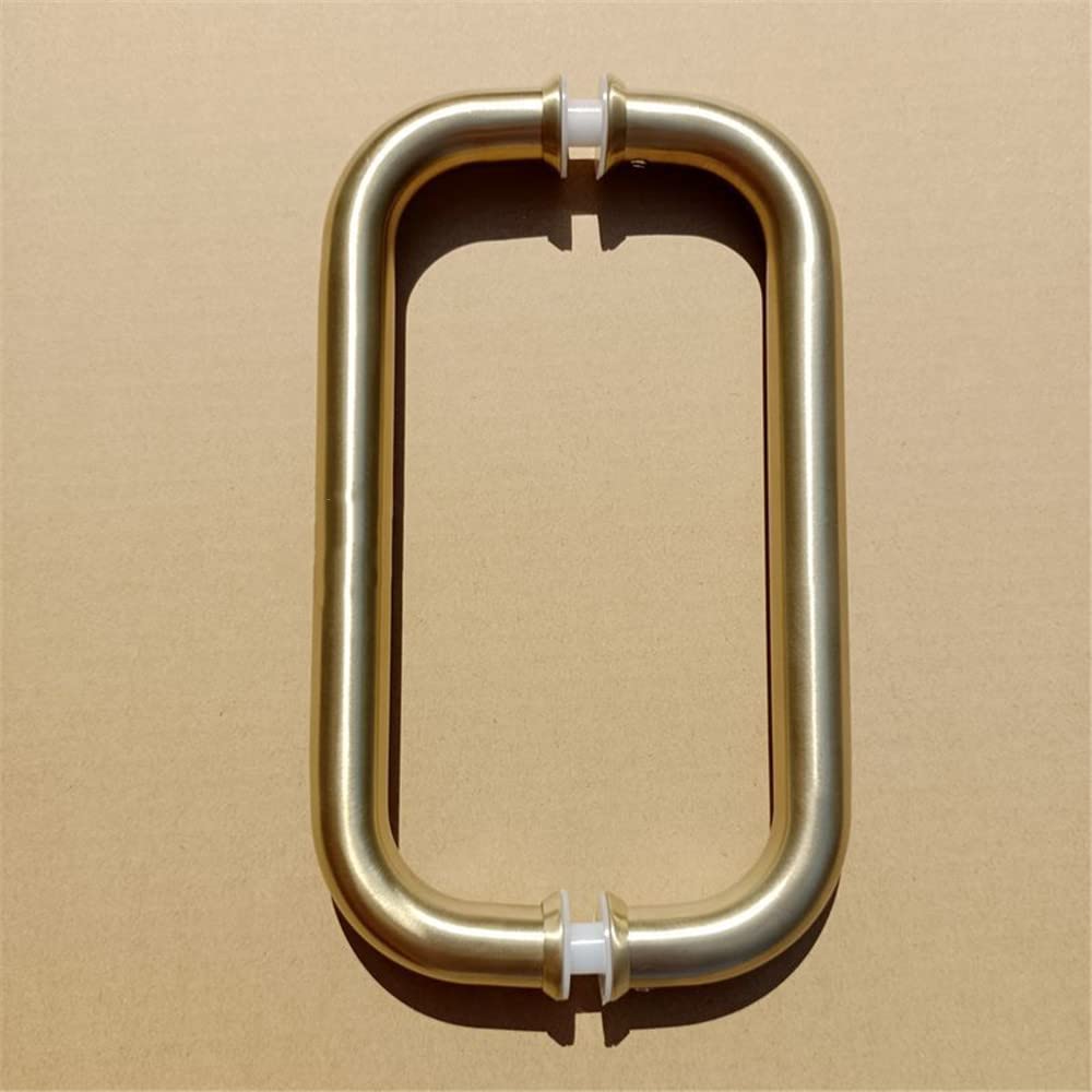 8 Inch Gold Back to Back Tubular Shower Door Pull Handle for Frameless Shower Doors - WANLIAN Hardware with Washers - Perfect for Bathroom Renovation and Modern Shower Enclosures